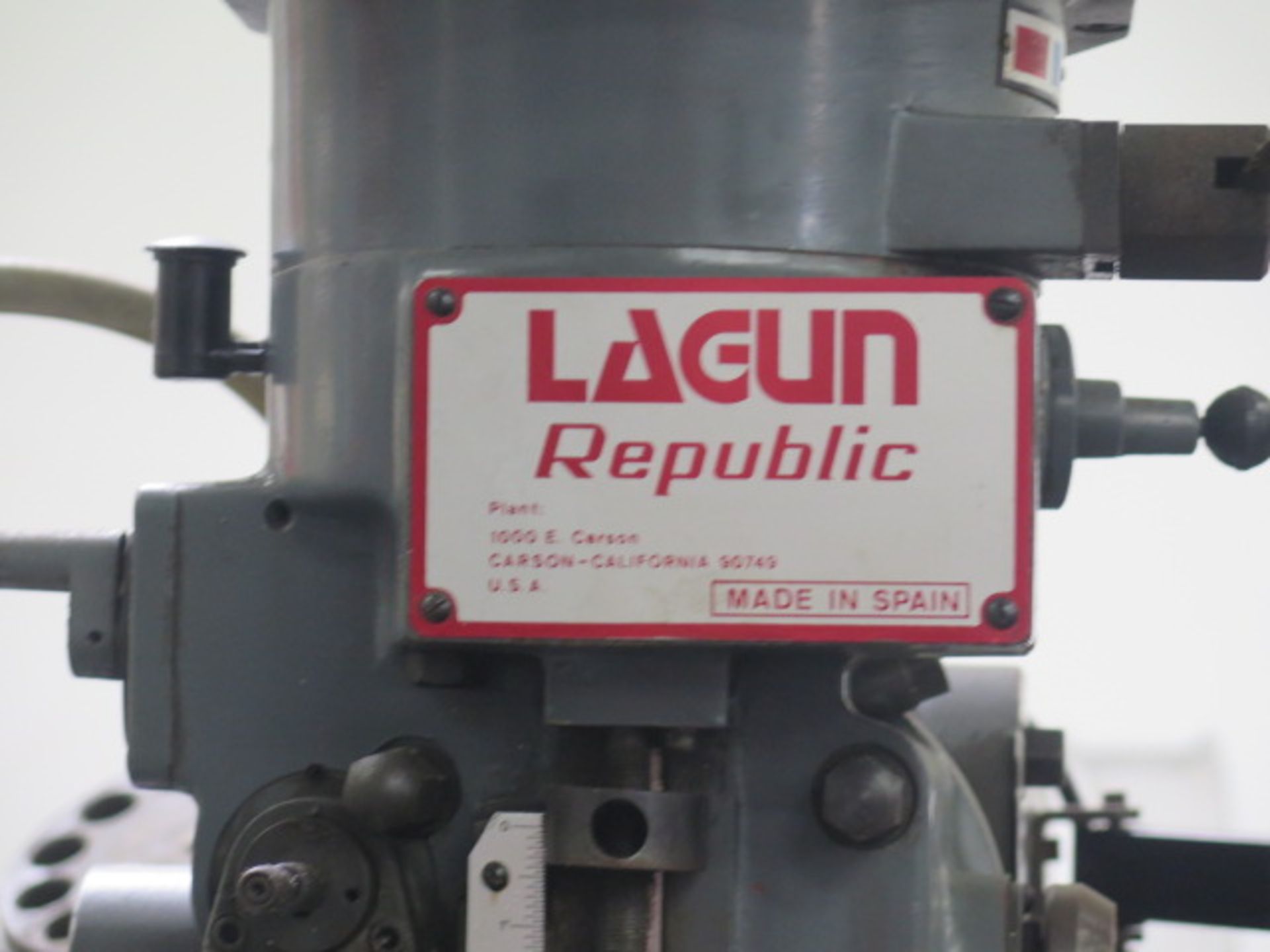 Lagun FTV-1S Vertical Mill s/n 23017 w/ Anilam Mini Wizard DRO, Dial Change RPM, 8" Riser, Chrome - Image 4 of 12