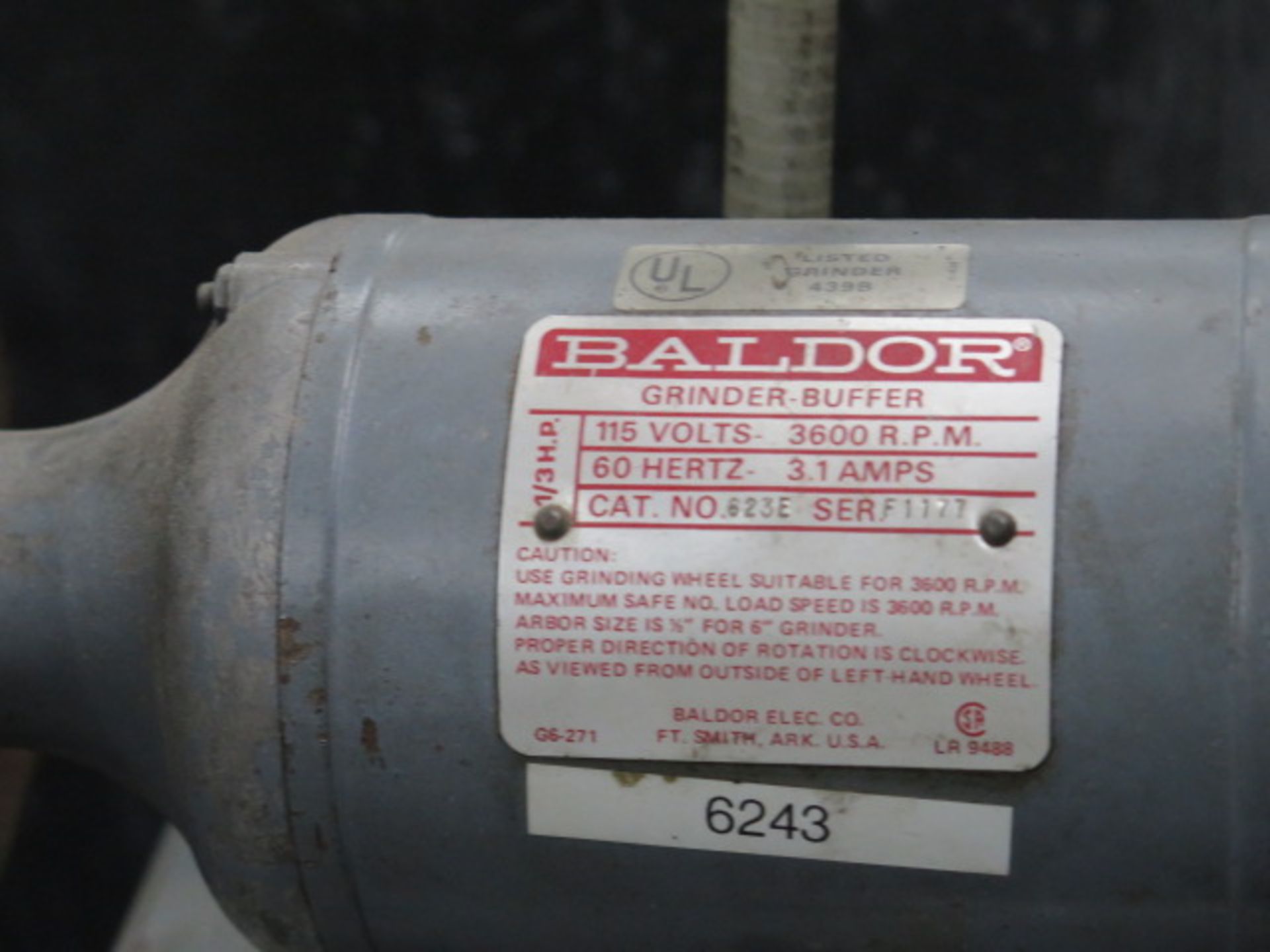 Baldor Pedestal Grinder (SOLD AS-IS - NO WARRANTY) - Image 5 of 5