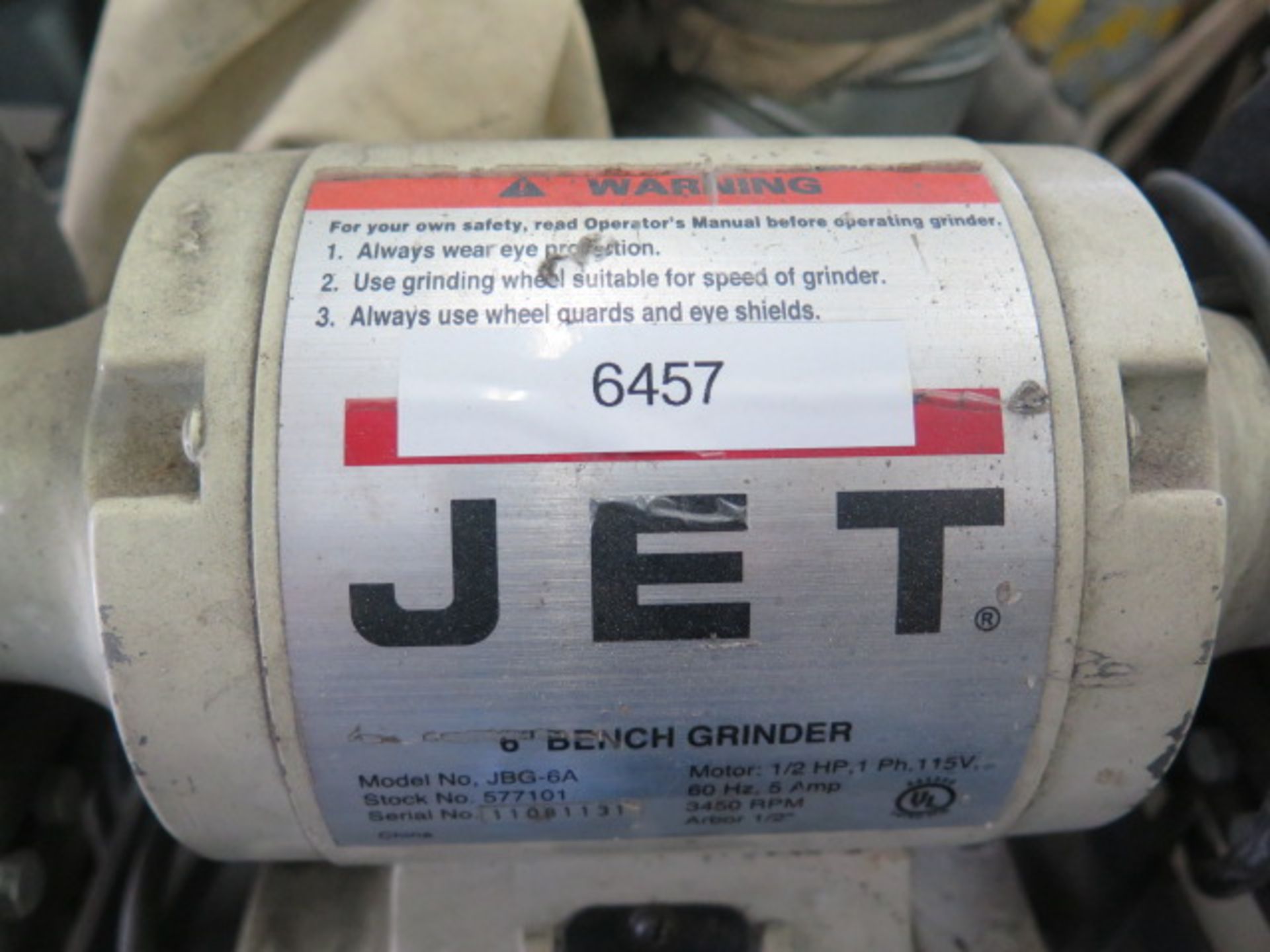 Jet 6" Pedestal Grinder (SOLD AS-IS - NO WARRANTY) - Image 6 of 6