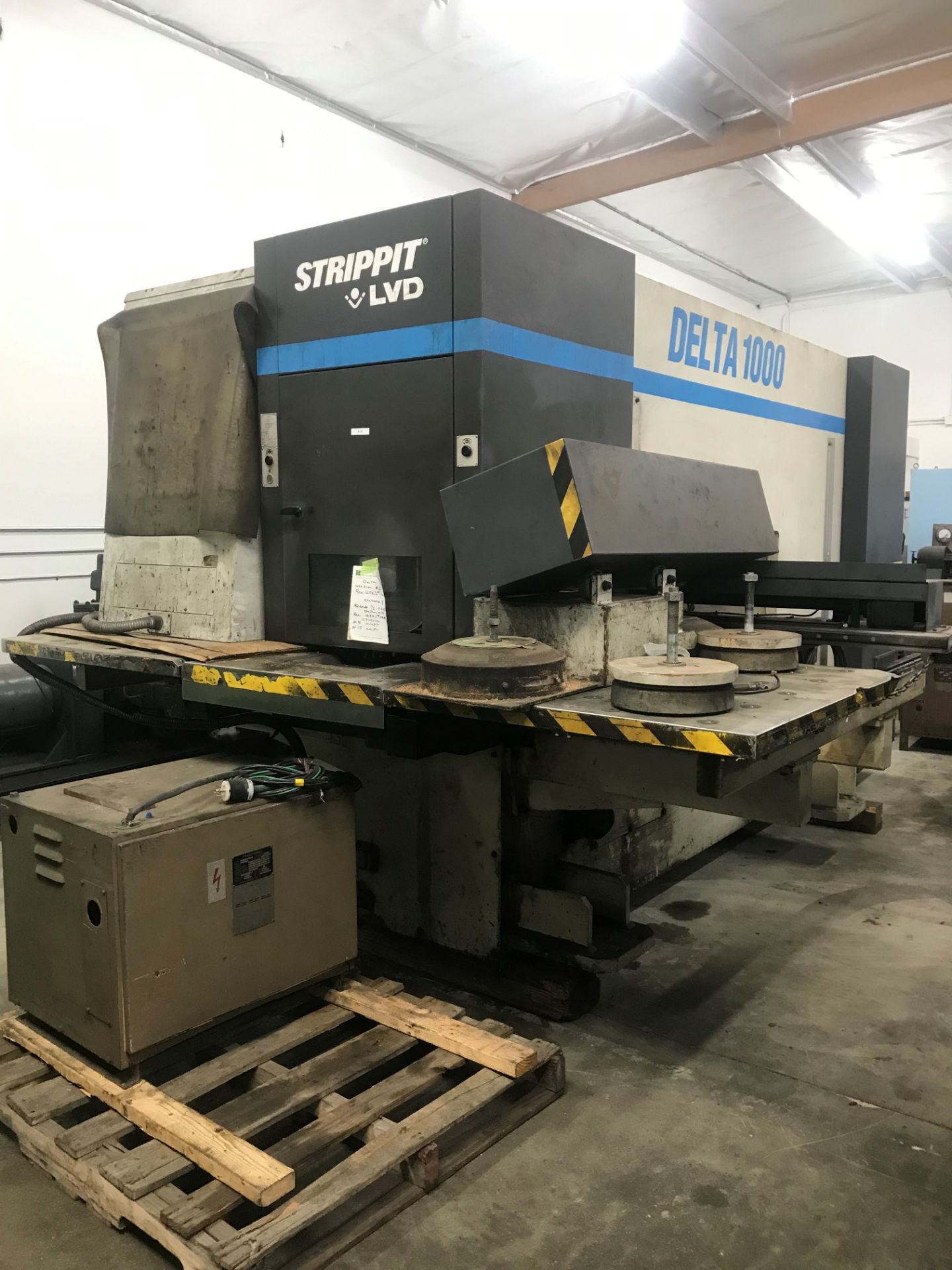 LVD Strippit Delta 1000 22-Ton CNC Turret Punch s/n 27315 w/ Fanuc Controls, 20-Station, SOLD AS IS