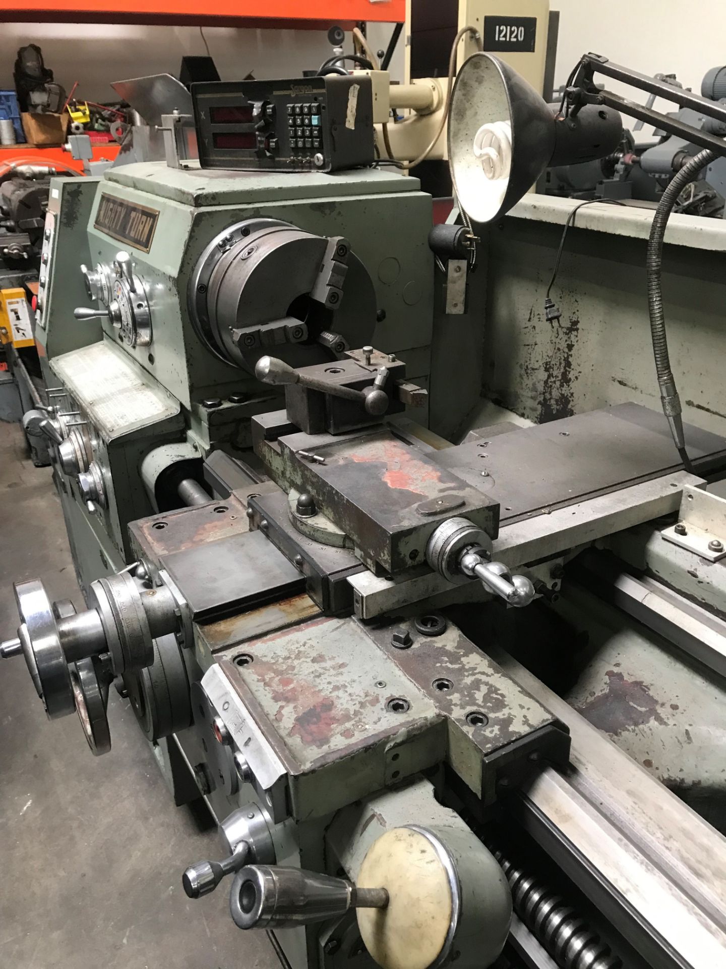 Mighty Turn ML-1840GL 18” x 40” Geared Head Gap Bed Lathe s/n 98081134 w/ Sargon DRO, SOLD AS IS - Image 7 of 10