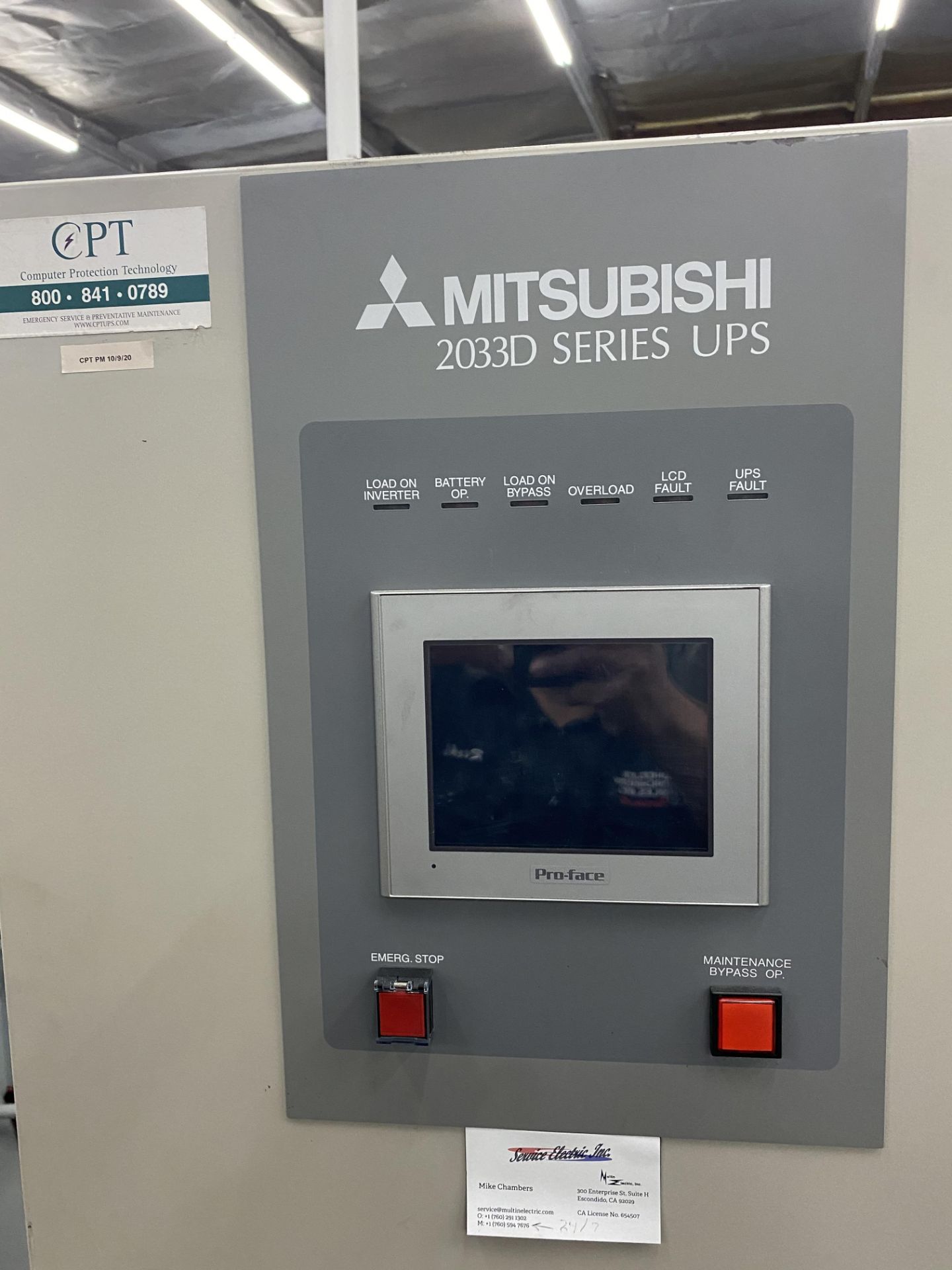 2008 Mitsubishi UP2033D-D503DU-2 50kVA Uninterruptable Power Supply SOLD AS IS - Image 2 of 10