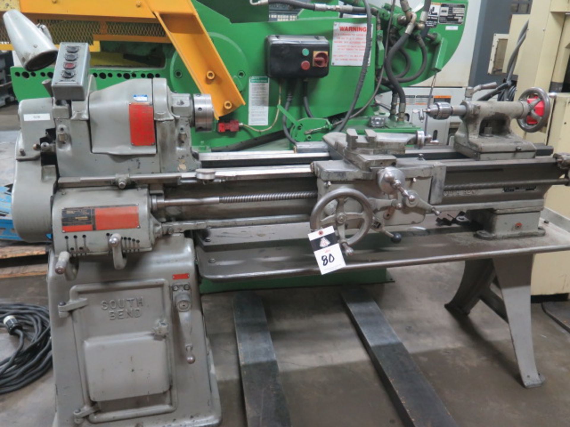 South Bend 13" x 42" Lathe s/n 15075T w/ 4-Speeds, Inch Threading, Tailstock, 5C Collet SOLD AS IS