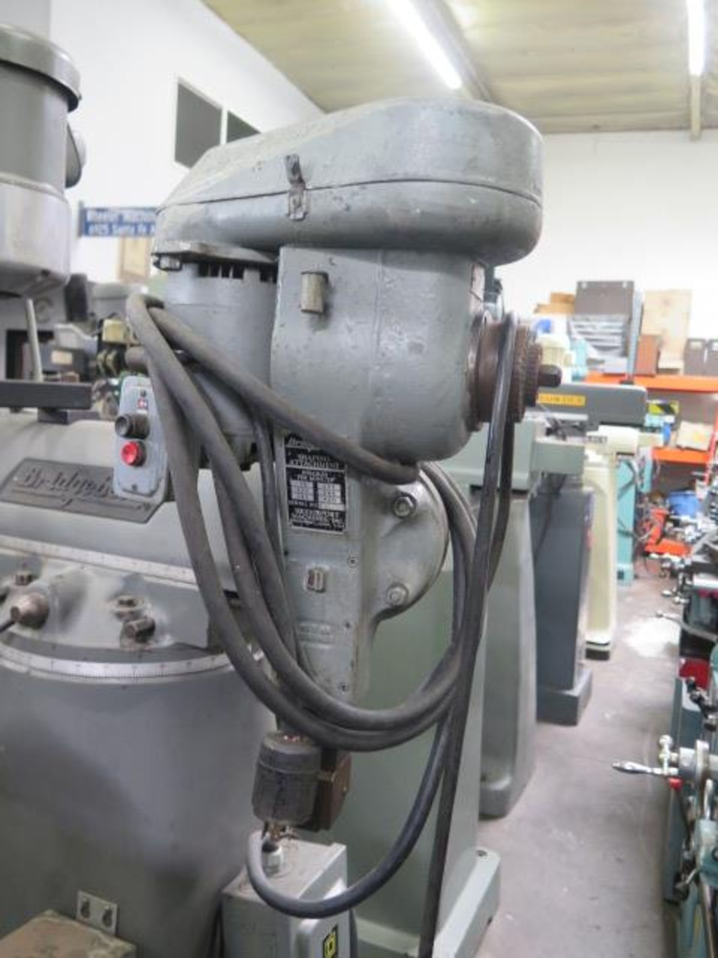 Bridgeport Vertical Mill s/n 260413 w/ Easson ES-10 Programmable DRO, 2Hp Motor, 60-4200 Dial Change - Image 11 of 14