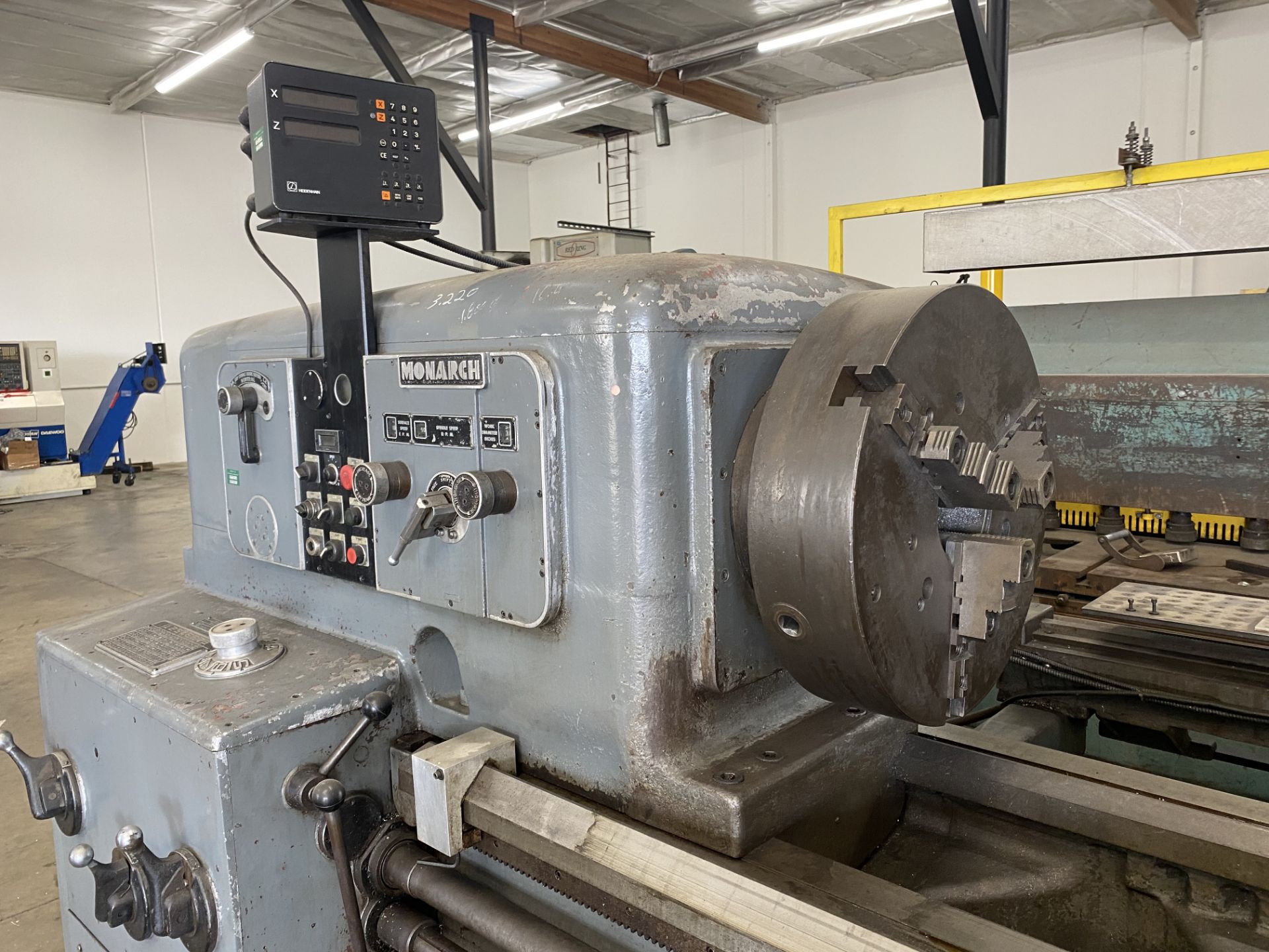 Monarch mdl. 80 32” x 72” Tracer Lathe s/n 45438-AT w/ Heidenhain DRO, Dial Change RPM, SOLD AS IS - Image 2 of 10