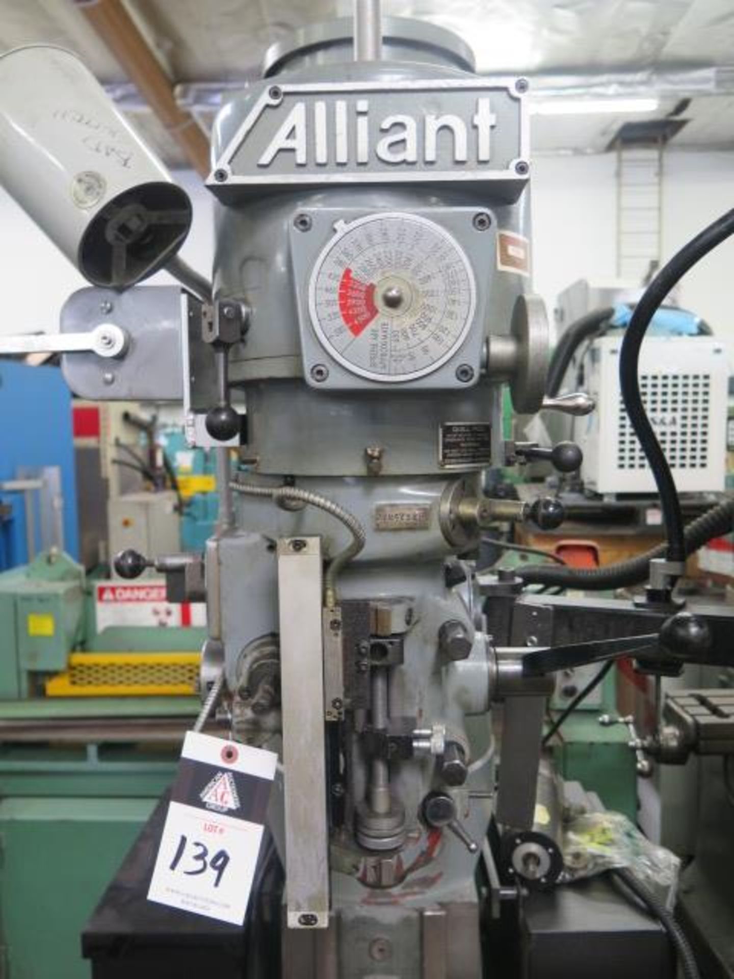 Aliant 2-Axis CNC Vertical Mill s/n 72042329 w/ Anilam 3000M CNC Controls, 2Hp Motor, 60-4500 Dial - Image 3 of 16