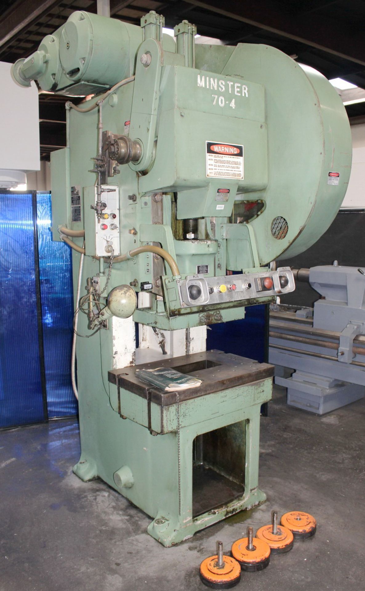 Minster 70-4 60 Ton Gap Frame Punch Press s/n 21611 w/ Minster Controls, Air Clutch, SOLD AS IS - Image 2 of 22