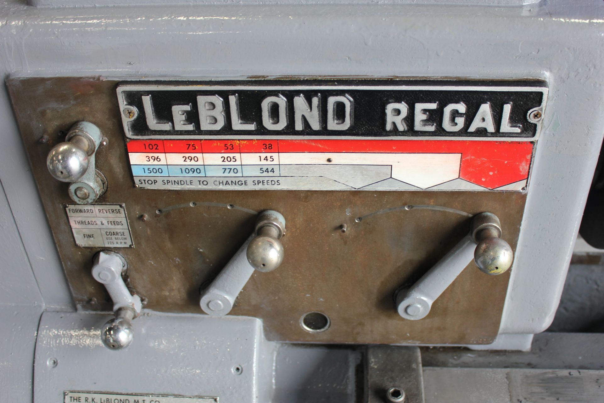 LeBlond Regal 2D17 17” x 54” Geared Head Lathe s/n 2D824 w/ 38-1500 RPM,Taper Attachment, SOLD AS IS - Image 4 of 15