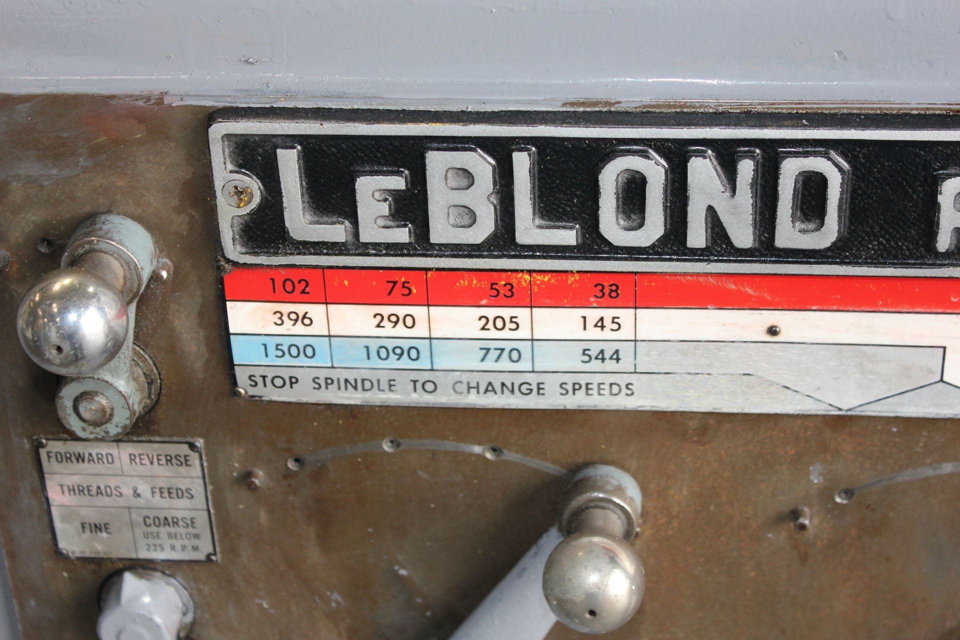 LeBlond Regal 2D17 17” x 54” Geared Head Lathe s/n 2D824 w/ 38-1500 RPM,Taper Attachment, SOLD AS IS - Image 5 of 15