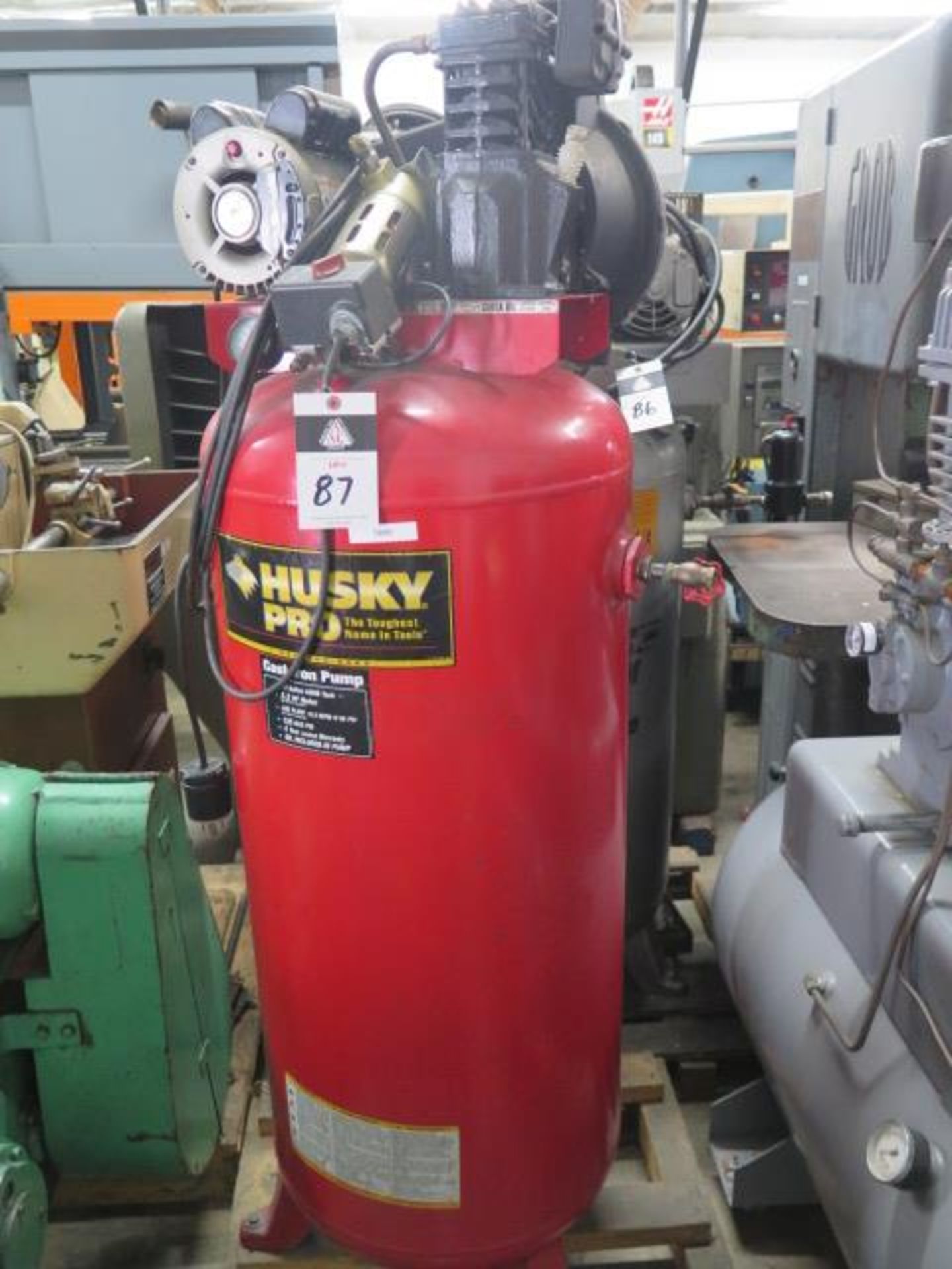 Husky Pro 3.2Hp Vertical Air Compressor w/ 60 Gallon TAnk (SOLD AS-IS - NO WARRANTY)