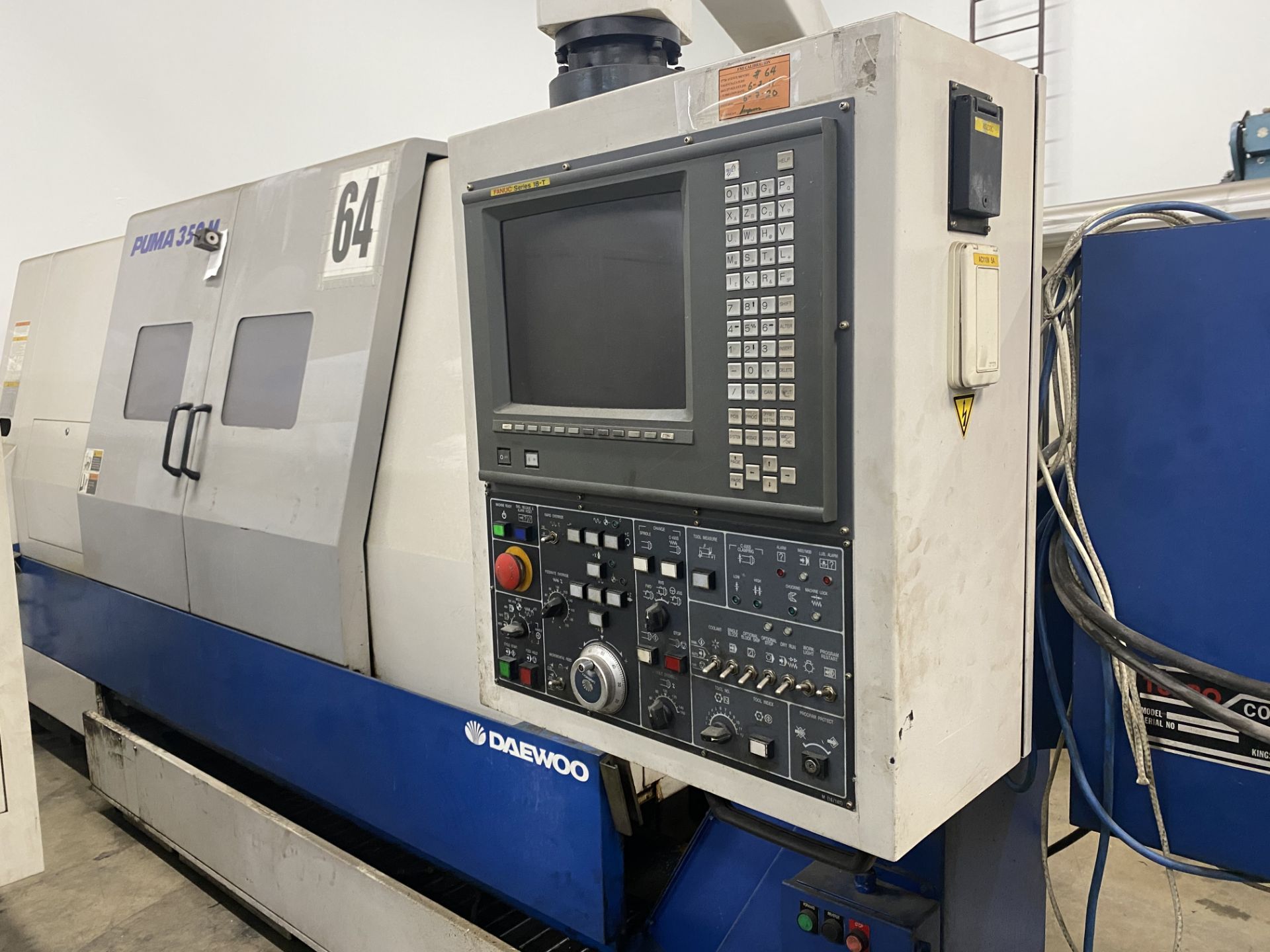 1999 Daewoo PUMA 350MA Live Turret CNC Turning Center s/n P35M0167 w/Fanuc 18-T Controls, SOLD AS IS - Image 2 of 10