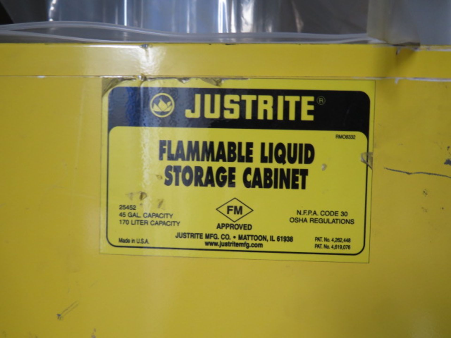 Justrite Flammables Storage Cabinet (NO FLUIDS) (SOLD AS-IS - NO WARRANTY) - Image 2 of 2