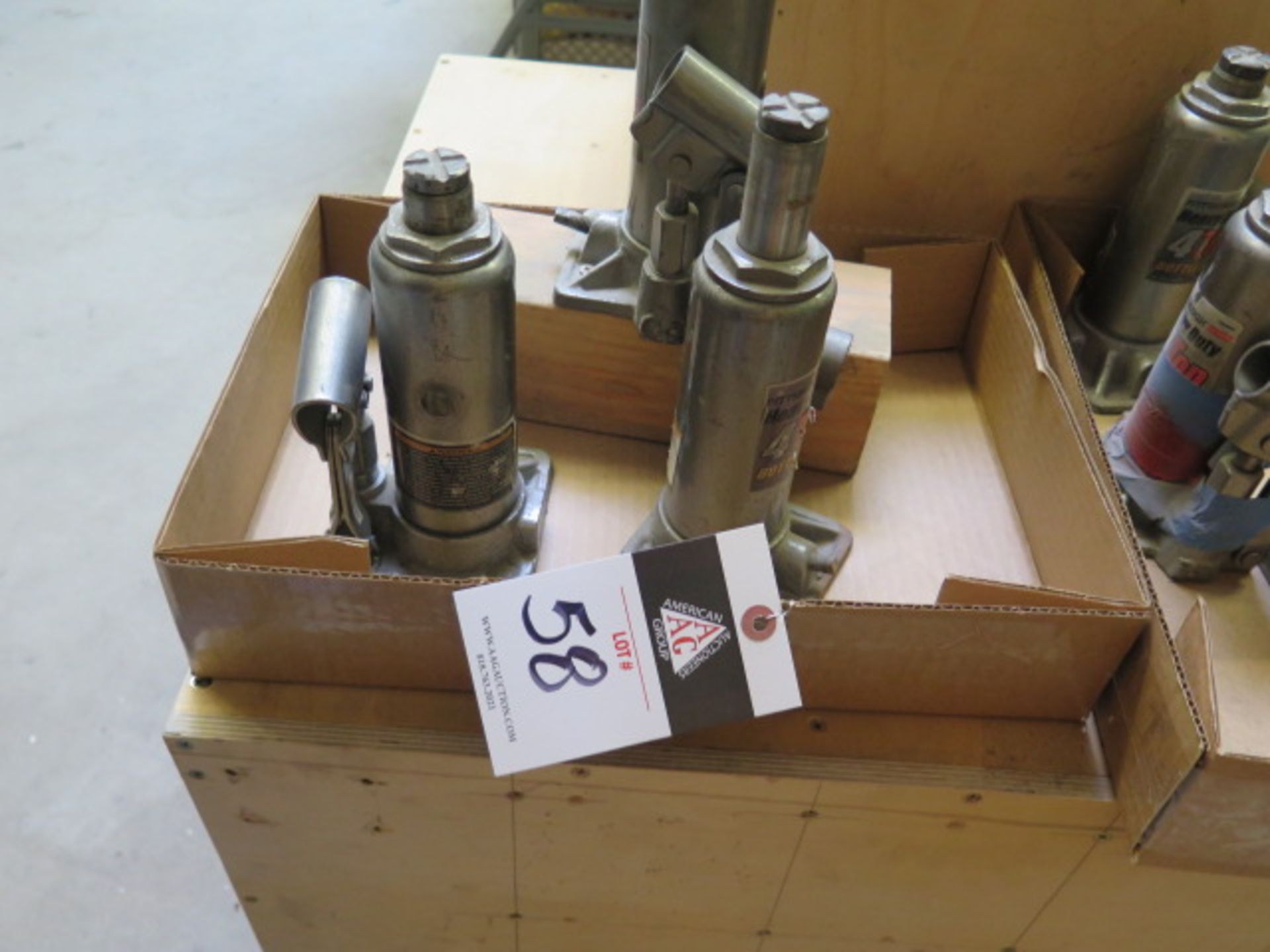 4 Ton Hydraulic Bottle Jacls (3) (SOLD AS-IS - NO WARRANTY)