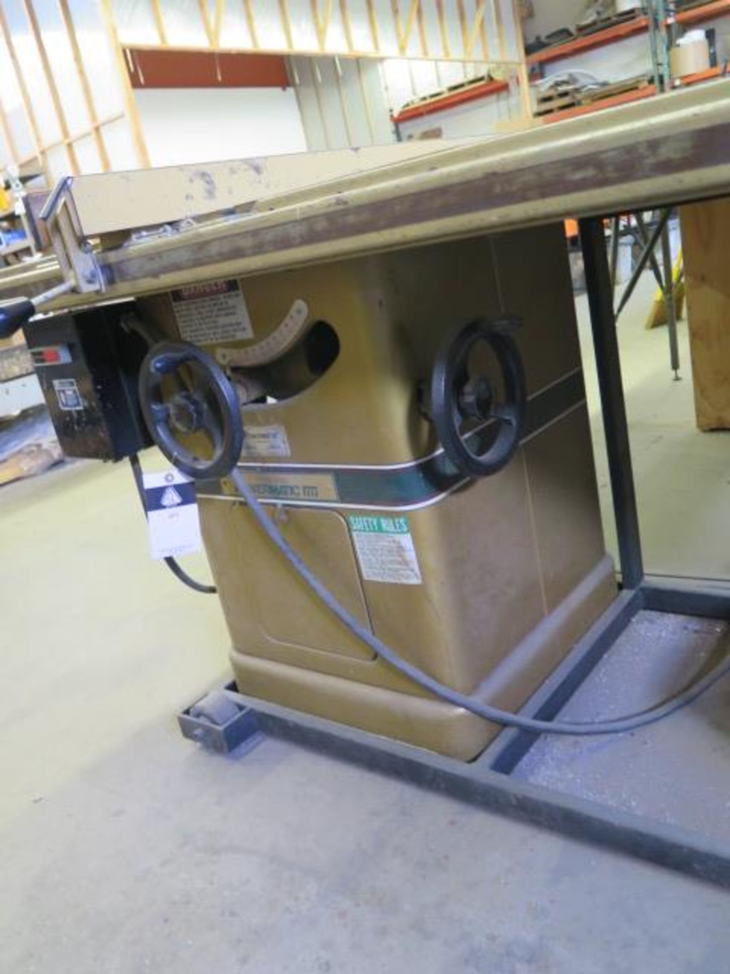 Powermatic mdl. 66 Tilting Arbor Table Saw s/n 89663541 w/ Extended Table and Fence (SOLD AS-IS - NO - Image 3 of 8