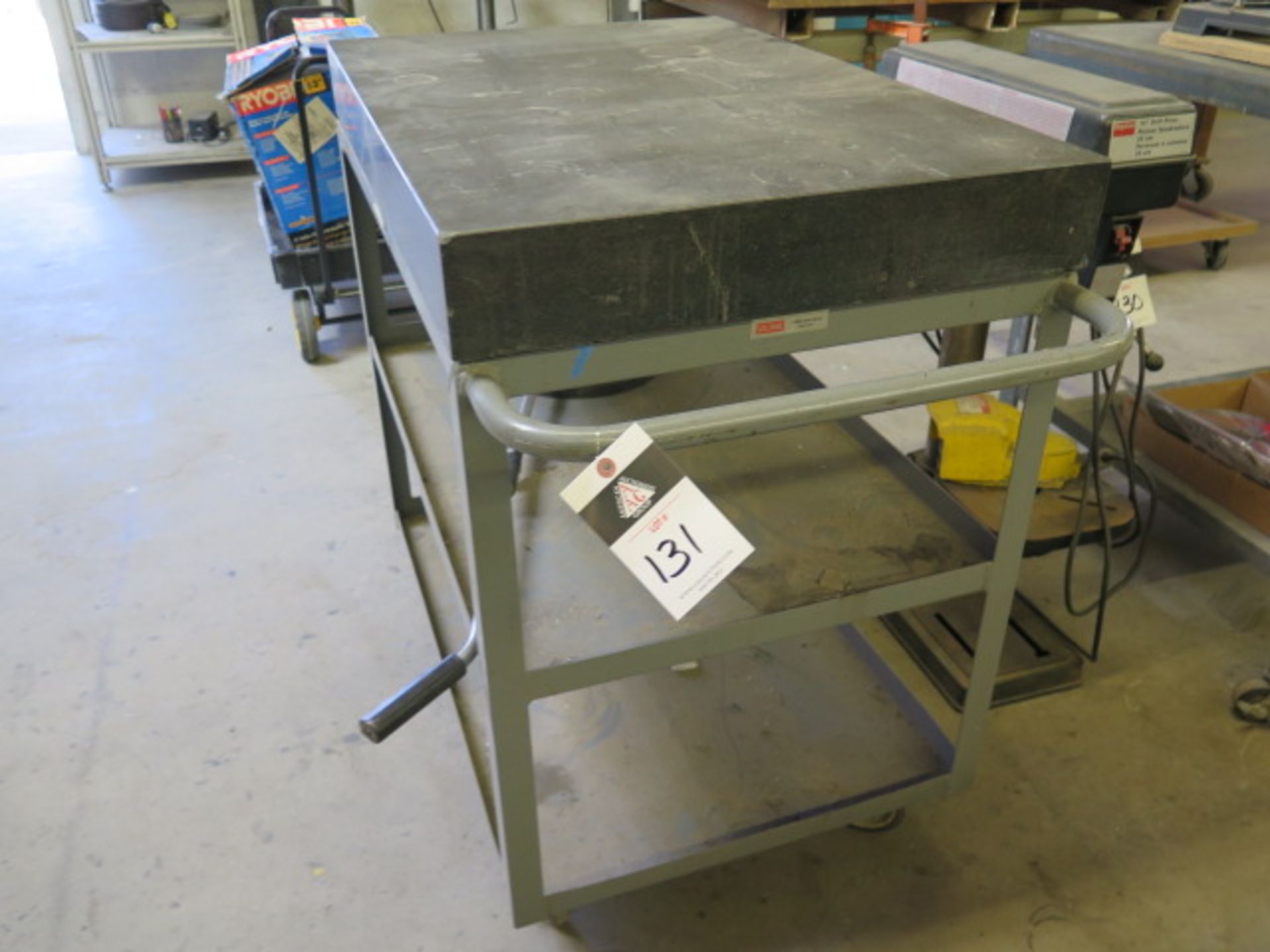 24" x 36" x 4" Granite Surface Plate w/ Cart (SOLD AS-IS - NO WARRANTY) - Image 2 of 5