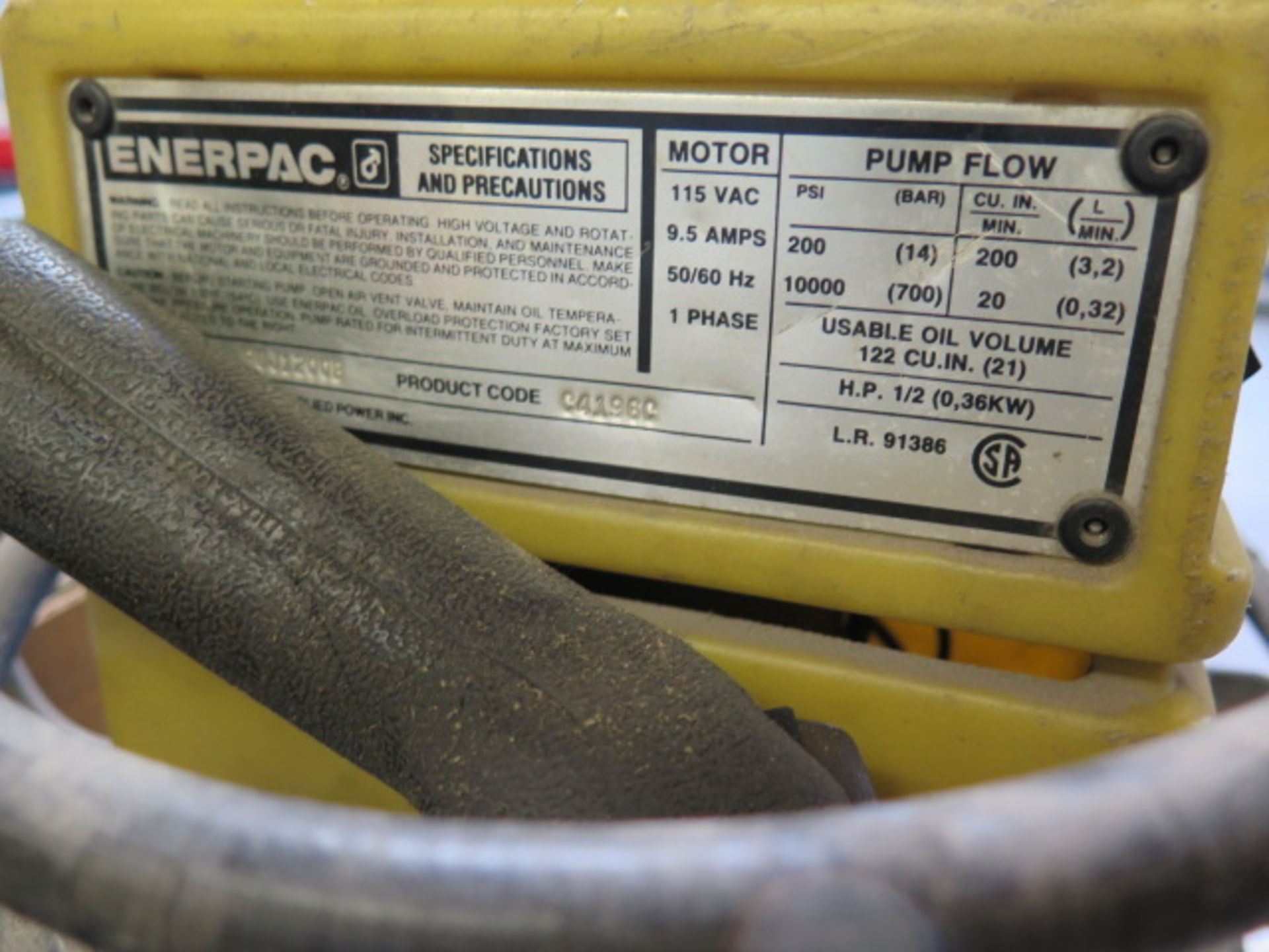Enerpac mdl. PUJ1200B Electric Hudraulic Pump (SOLD AS-IS - NO WARRANTY) - Image 6 of 6