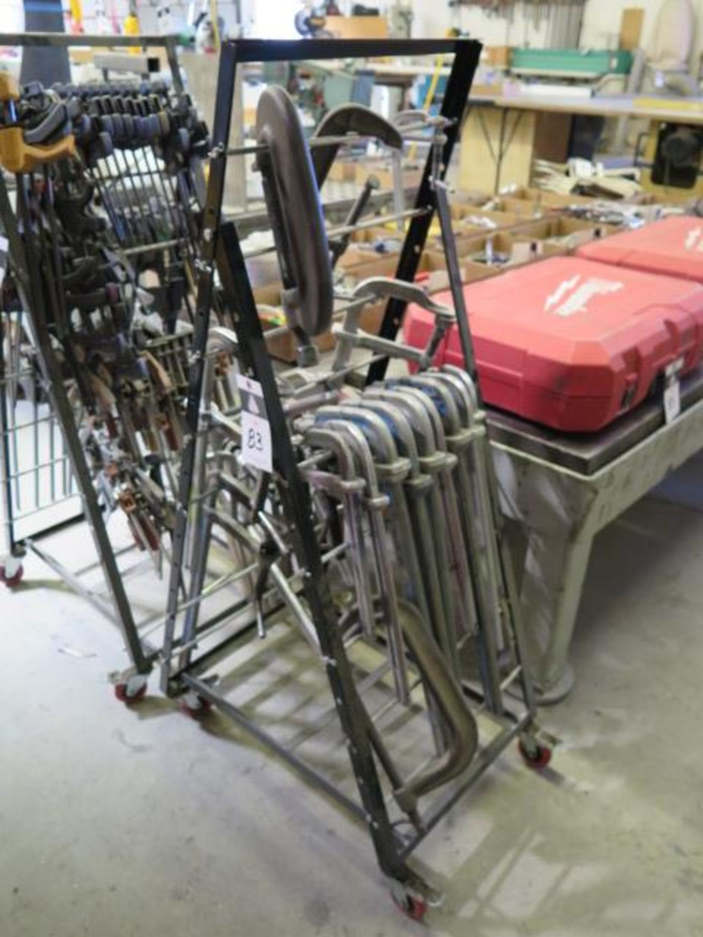 Bar Clamps w/ Rolling Cart (SOLD AS-IS - NO WARRANTY)