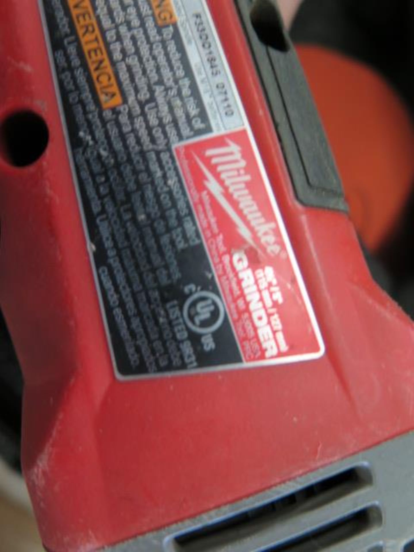 Milwaukee 18Volt Angle Grinders (4) (SOLD AS-IS - NO WARRANTY) - Image 3 of 6