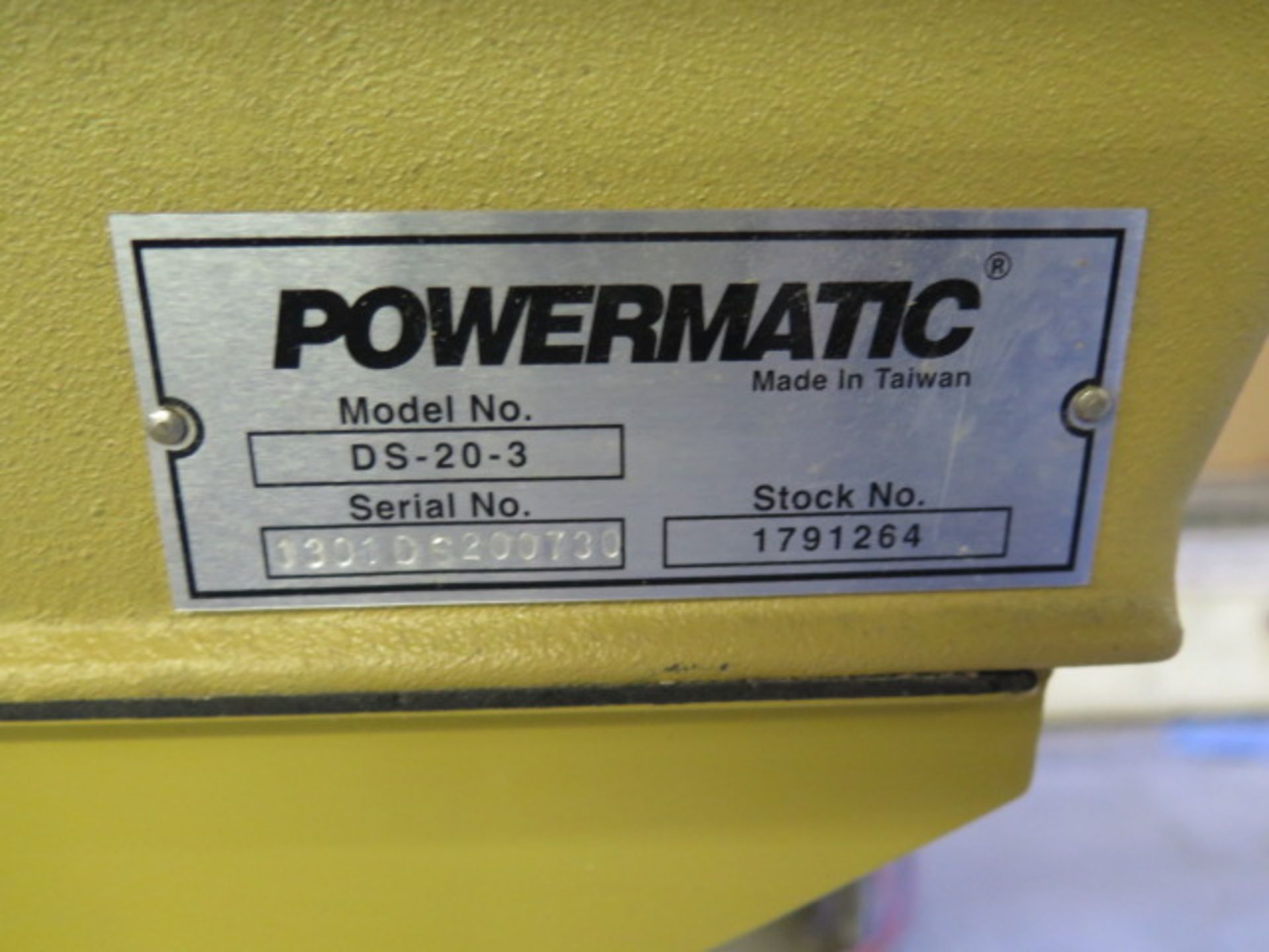Powermatic DS-20-3 20" Pedestal Disc Sander s/n 1301DS200730 (SOLD AS-IS - NO WARRANTY) - Image 6 of 6