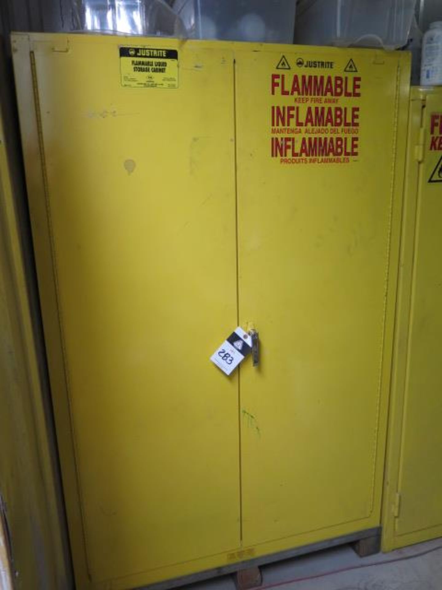 Justrite Flammables Storage Cabinet (NO FLUIDS) (SOLD AS-IS - NO WARRANTY)