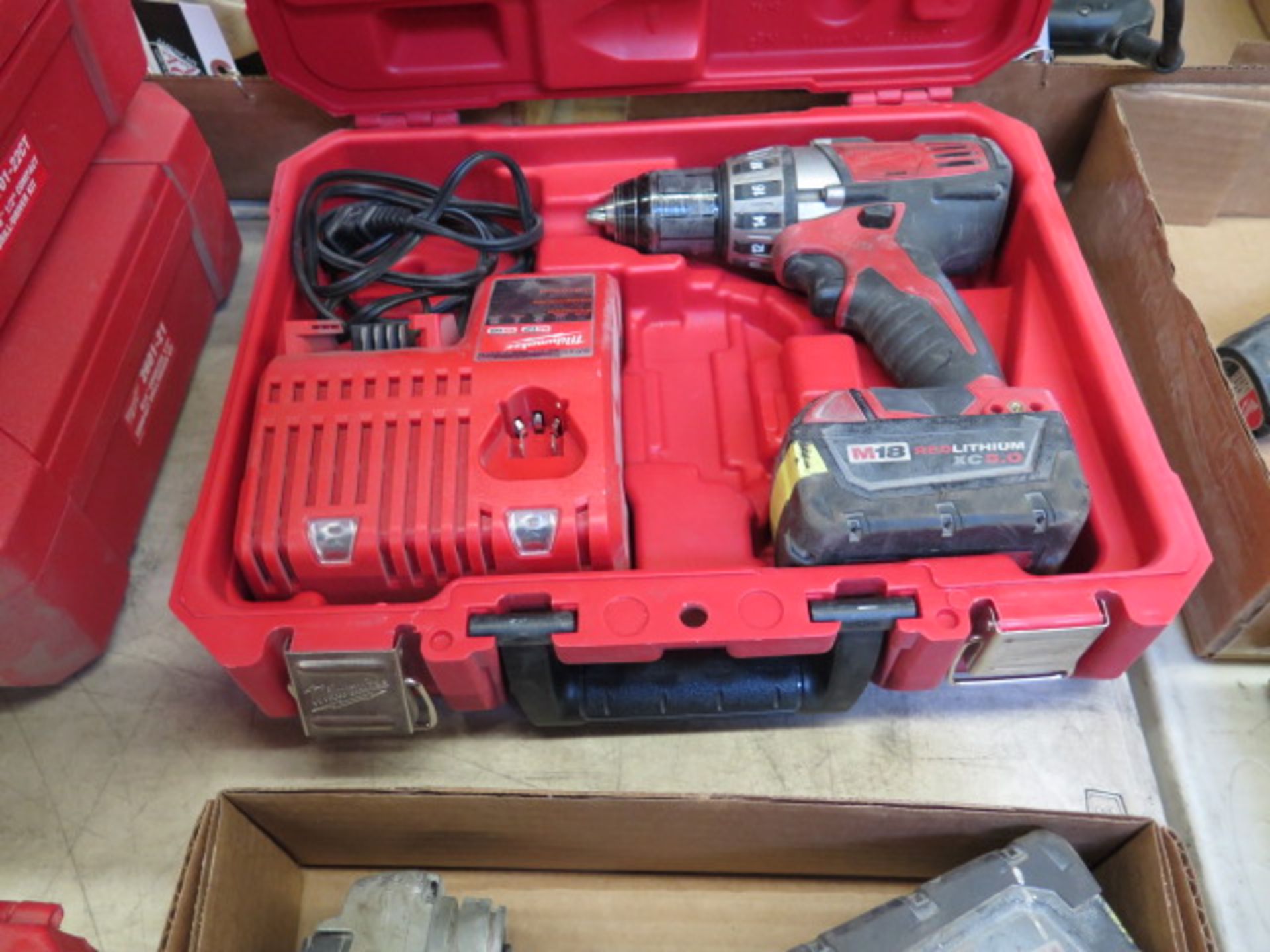 Milwaukee 18Volt Drill Kits (2) w/ Chargers (SOLD AS-IS - NO WARRANTY) - Image 4 of 5