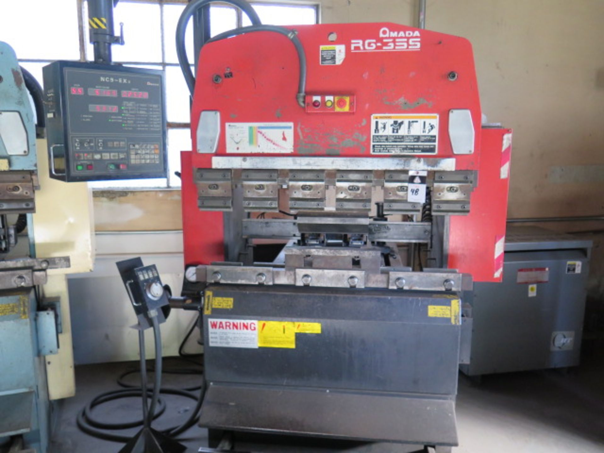 1997 Amada RG-35S 35 Ton x 4’ CNC Press Brake, w/ Amada NC9-EX II Controls, 47.3” Bed, SOLD AS IS