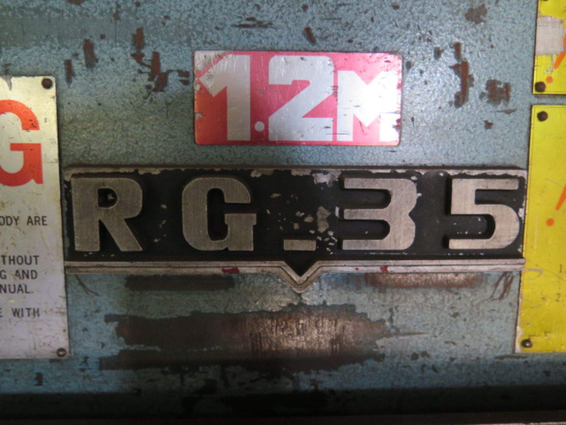 Amada RG-35S 35 Ton x 4’ CNC Press Brake, w/ Amada NC9-EX Controls, 47.3” Bed Length, SOLD AS IS - Image 12 of 14