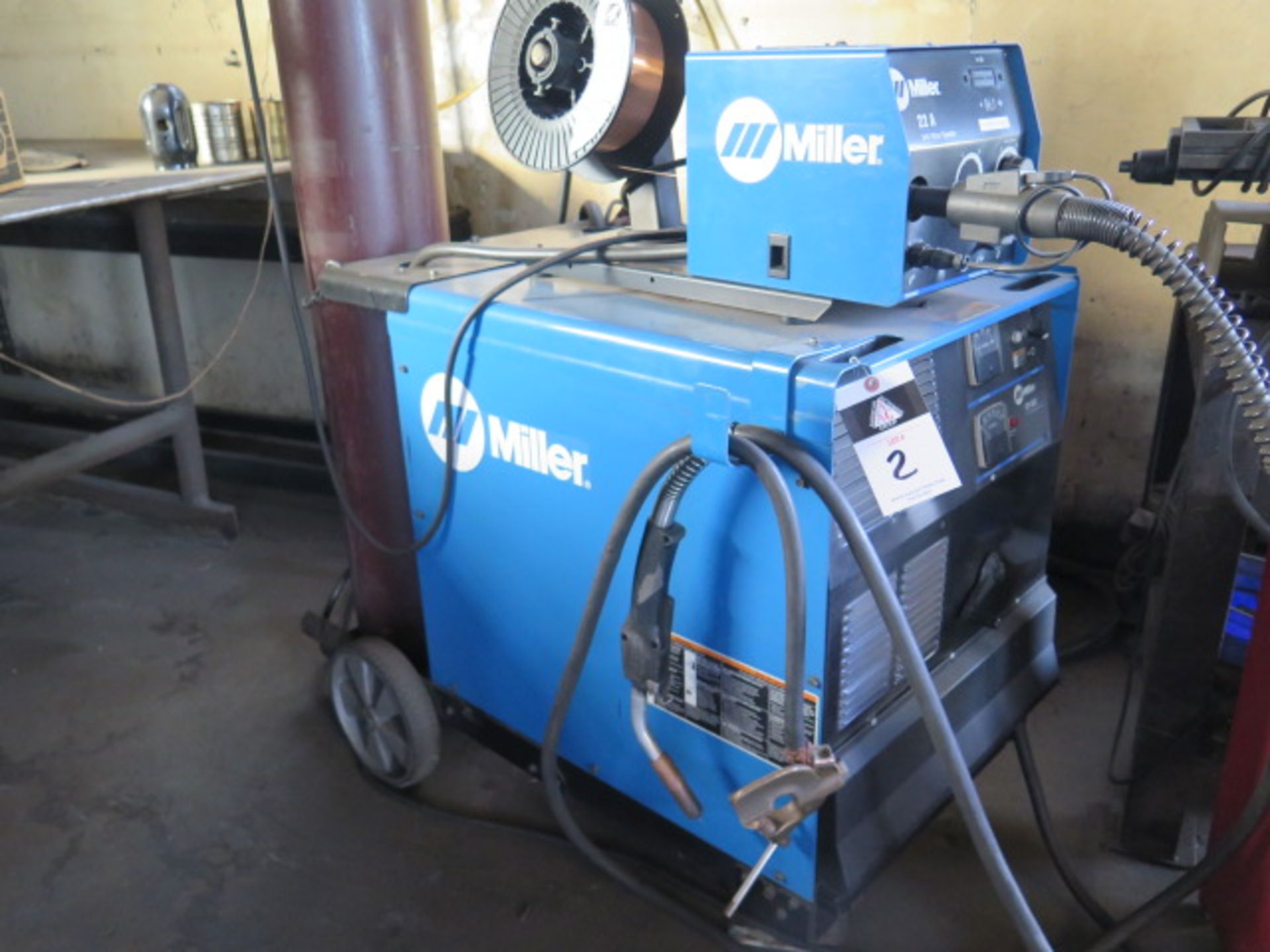 Miller CP-302 CV-DC Arc Welding Power Source s/n MF442078V w/ Miller 22A Wire Feeder SOLD AS-IS - Image 2 of 7