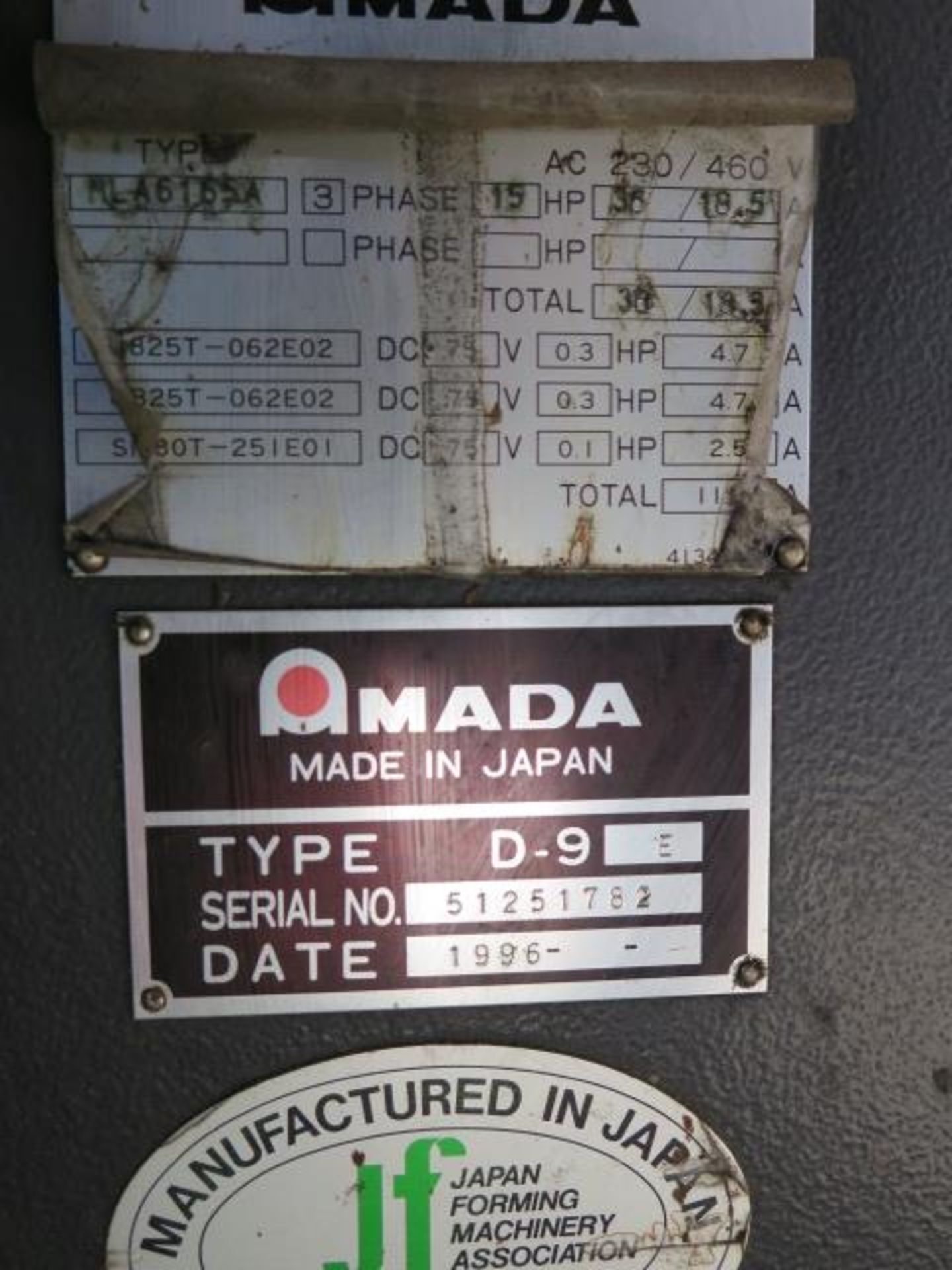 1996 Amada RG-125 125 Ton x 10’ CNC Press Brake, w/ Amada NC9-EX II, 118.2” Bed, SOLD AS IS - Image 14 of 14