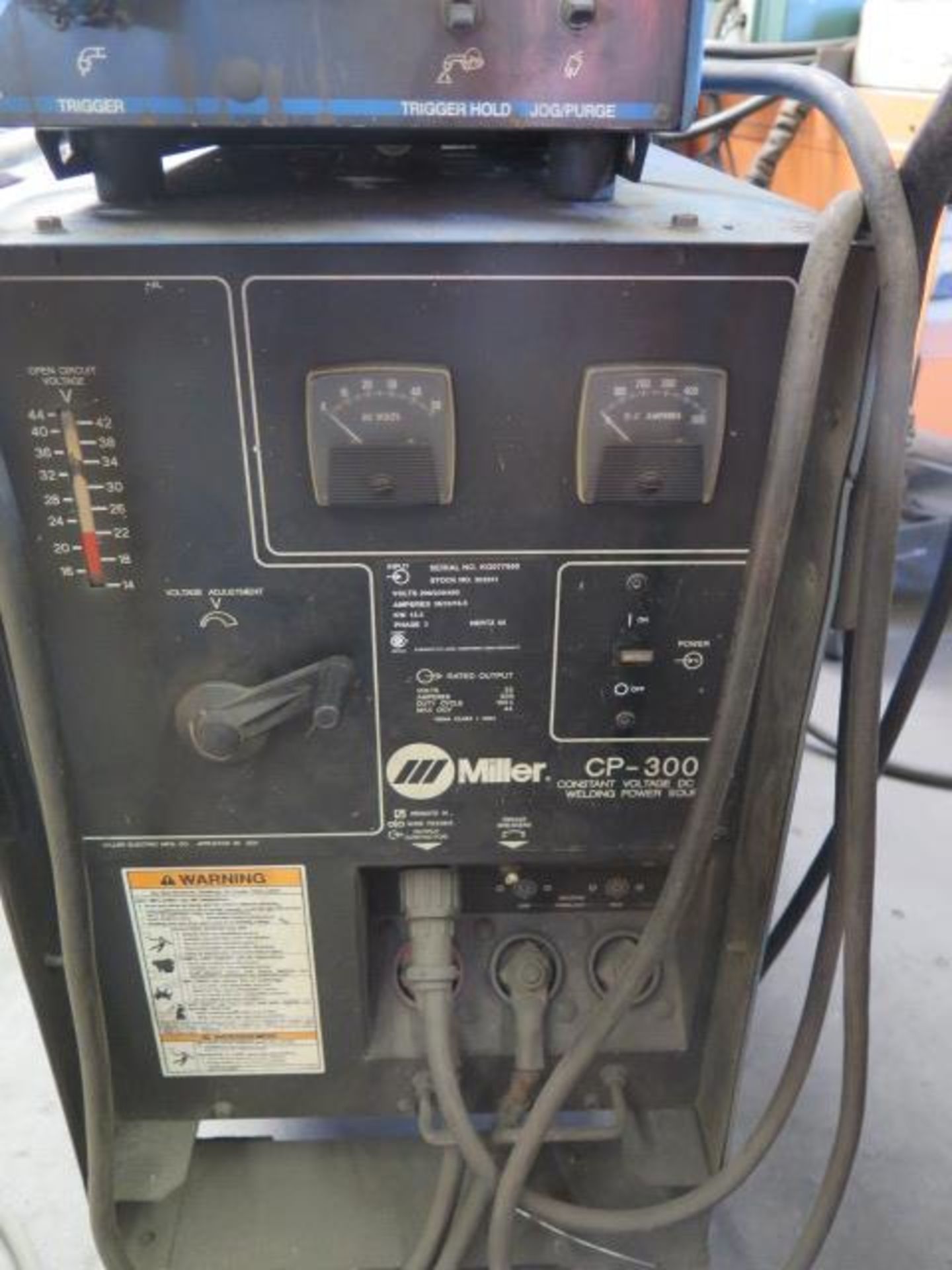 Miller CP-300 CV-DC Arc Welding Power Source s/n KG077958 w/ Miller 22A Wire Feeder SOLD AS-IS - Image 4 of 6