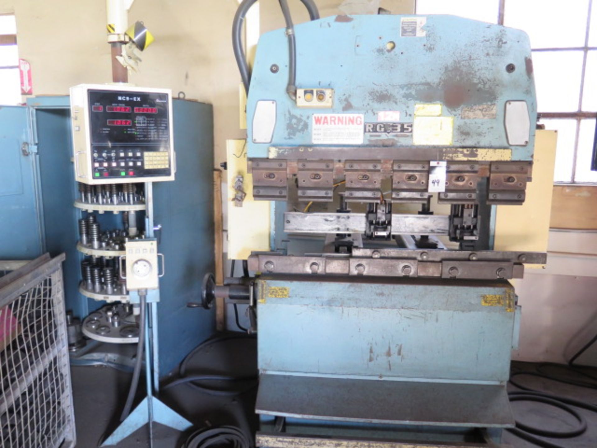 Amada RG-35S 35 Ton x 4’ CNC Press Brake, w/ Amada NC9-EX Controls, 47.3” Bed Length, SOLD AS IS