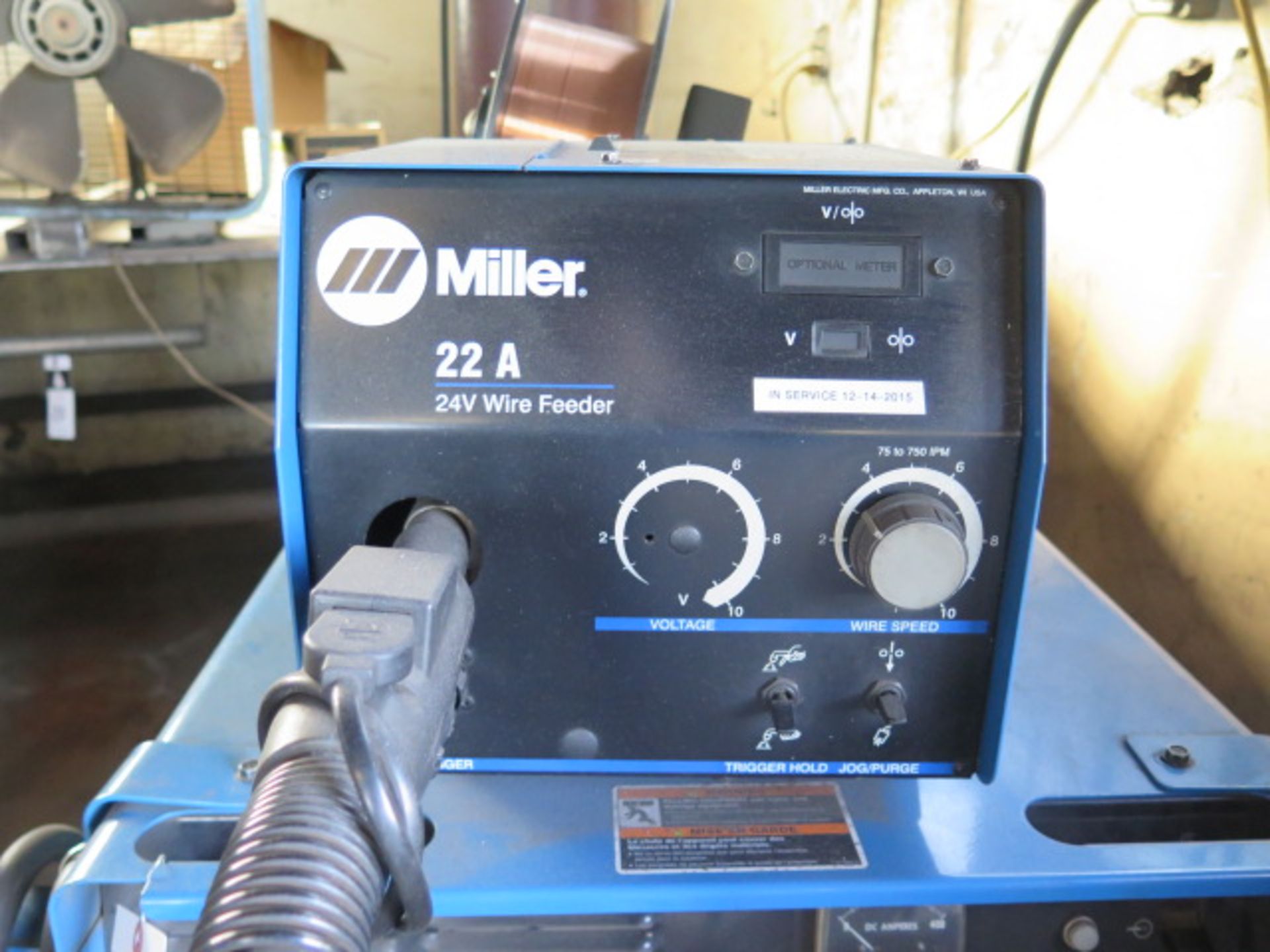 Miller CP-302 CV-DC Arc Welding Power Source s/n MF442078V w/ Miller 22A Wire Feeder SOLD AS-IS - Image 4 of 7