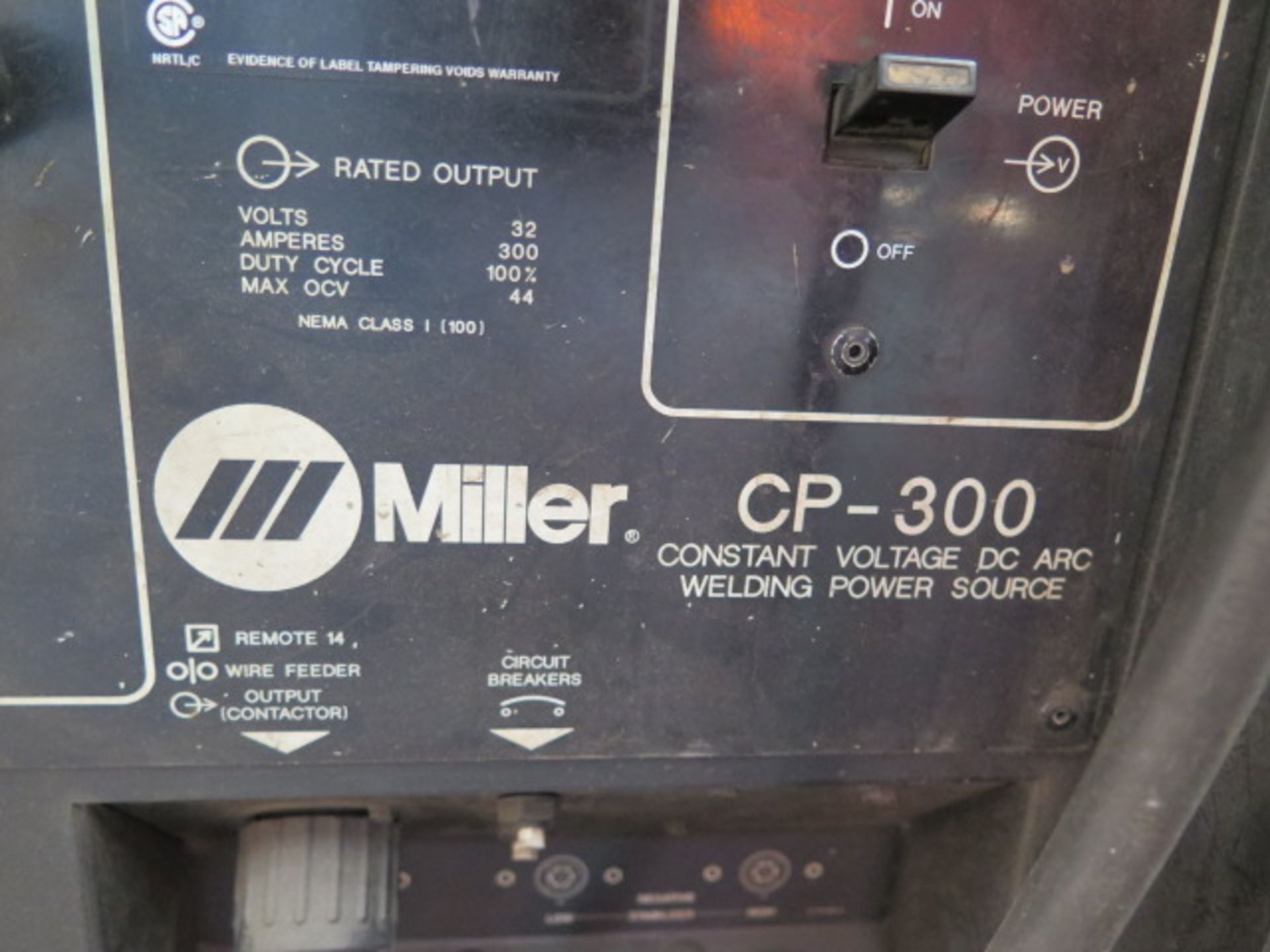 Miller CP-300 CV-DC Arc Welding Power Source s/n KG077958 w/ Miller 22A Wire Feeder SOLD AS-IS - Image 6 of 6