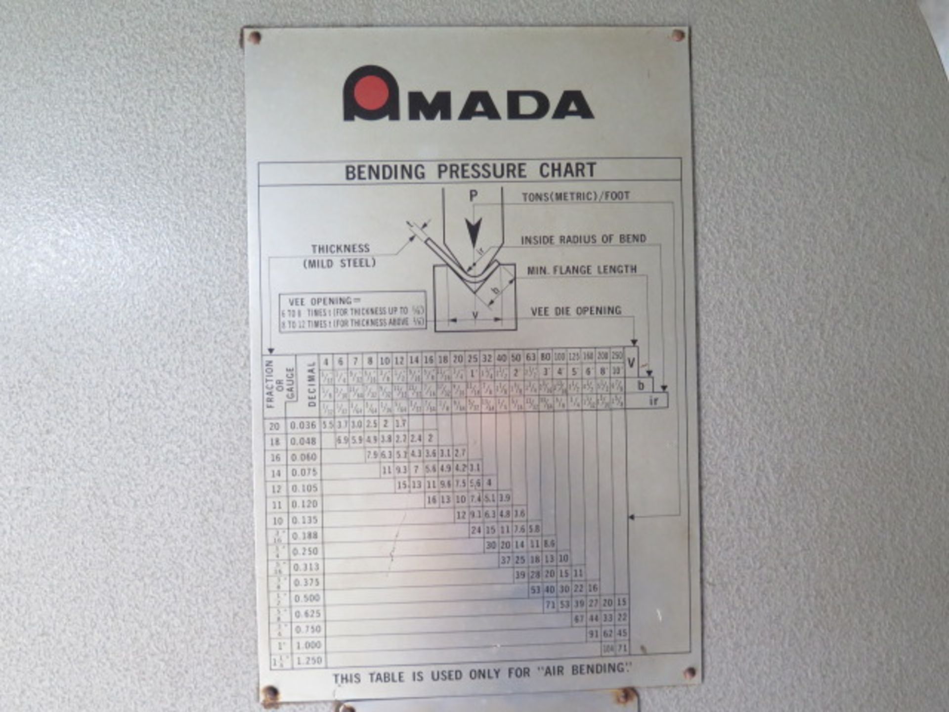 Amada FBD-2004 200 Ton x 13’ CNC Press Brake w/ Amada NC9-EX Controls, 157.4” Bed, SOLD AS IS - Image 11 of 12