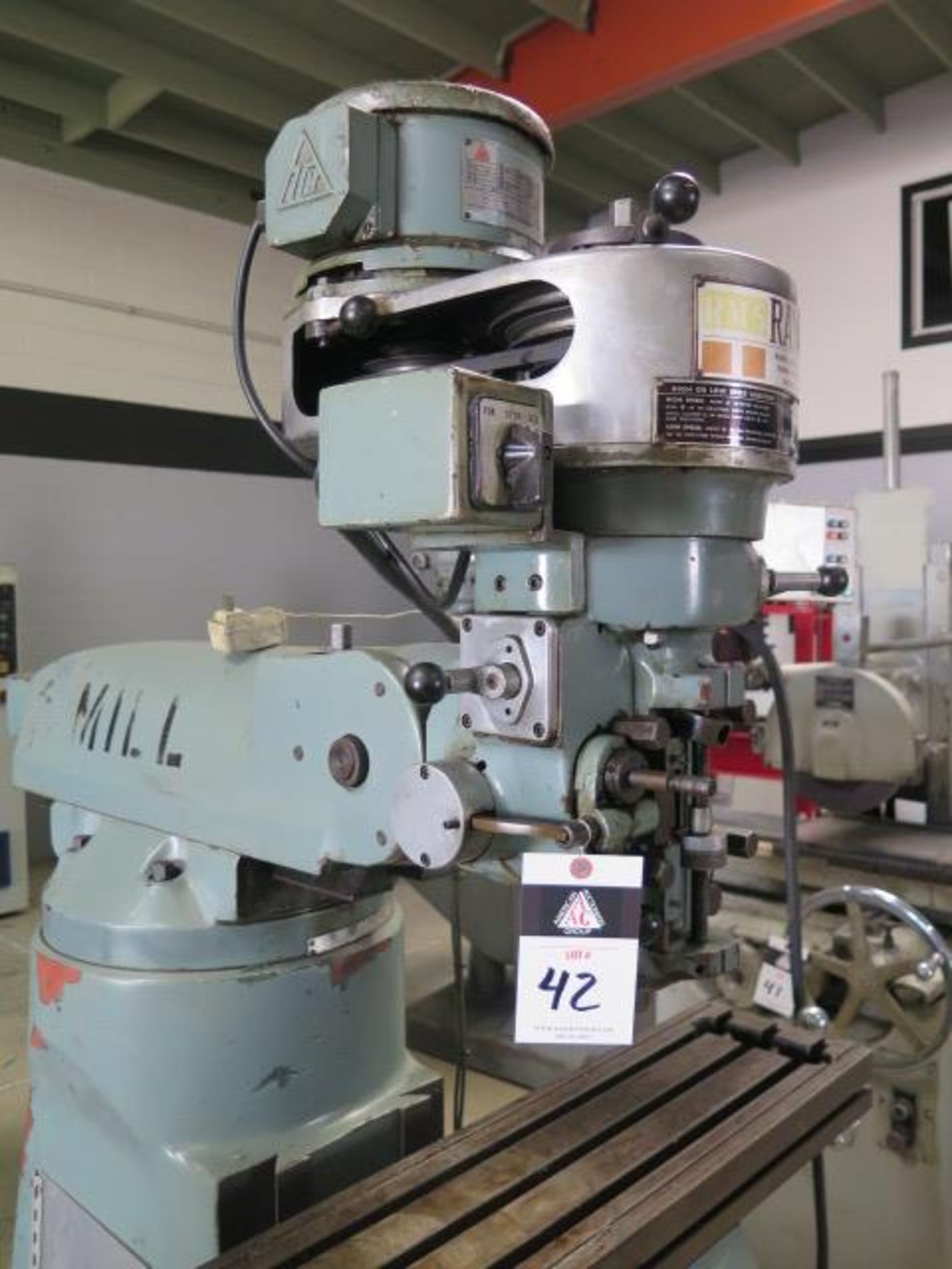 Ramco Vertical Mill s/n 811148 w/ Mitutoyo DRO, 2Hp Motor, 80-2720 RPM, 9" x 42" Table (SOLD AS-IS - - Image 6 of 14