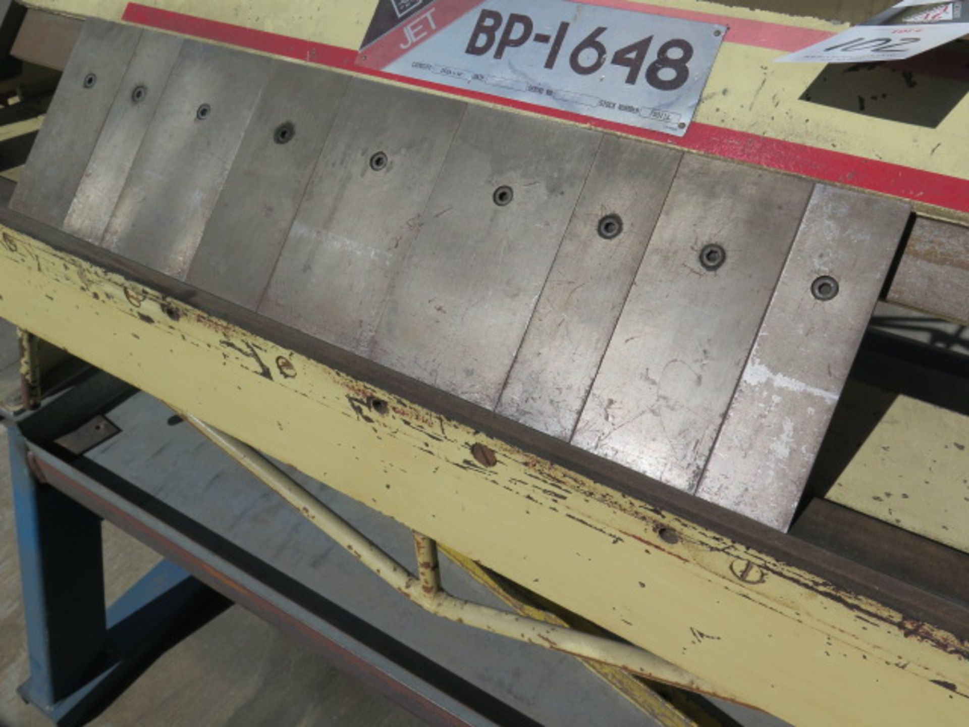 Jet BP-1648 16GA x 48” Finger Brake (MISSING PCS) s/n 1241 (SOLD AS-IS - NO WARRANTY) - Image 5 of 7