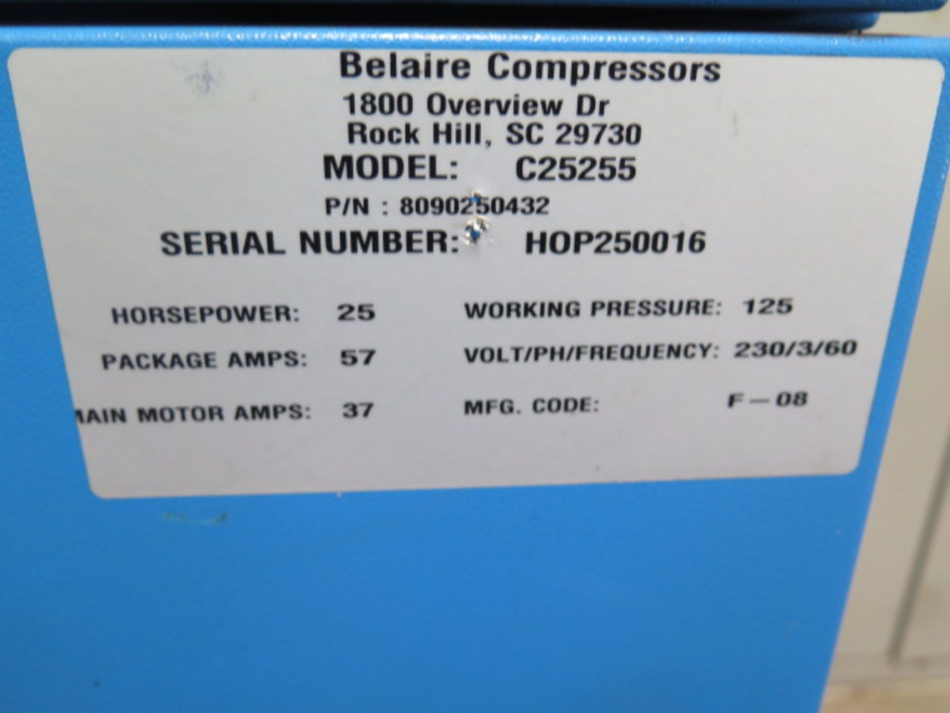 Alup COMBI II mdl. C25255 25Hp Rotary Air Comp s/n HOP250016 w/ Alup Digital Controls, SOLD AS IS - Image 5 of 10