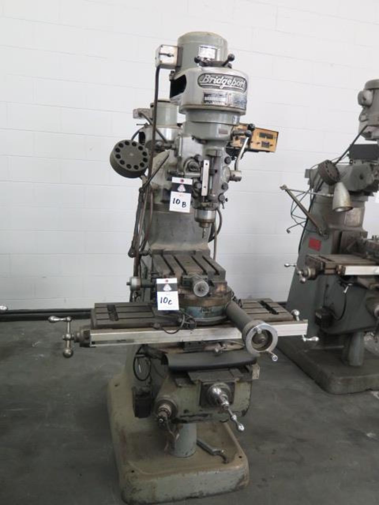 Bridgeport Vertical Mill s/n 88019 w/ Heidenhain DRO, 1Hp Motor, 80-2720 RPM, 8-Speeds, SOLD AS IS