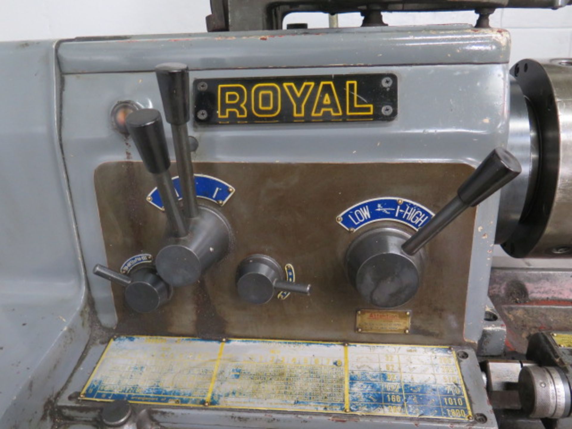 Royal 17” x 42” Geared Head Gap Bed Lathe s/n 79C928 w/ 32-1800 RPM, Taper Attachment, SOLD AS IS - Image 5 of 25