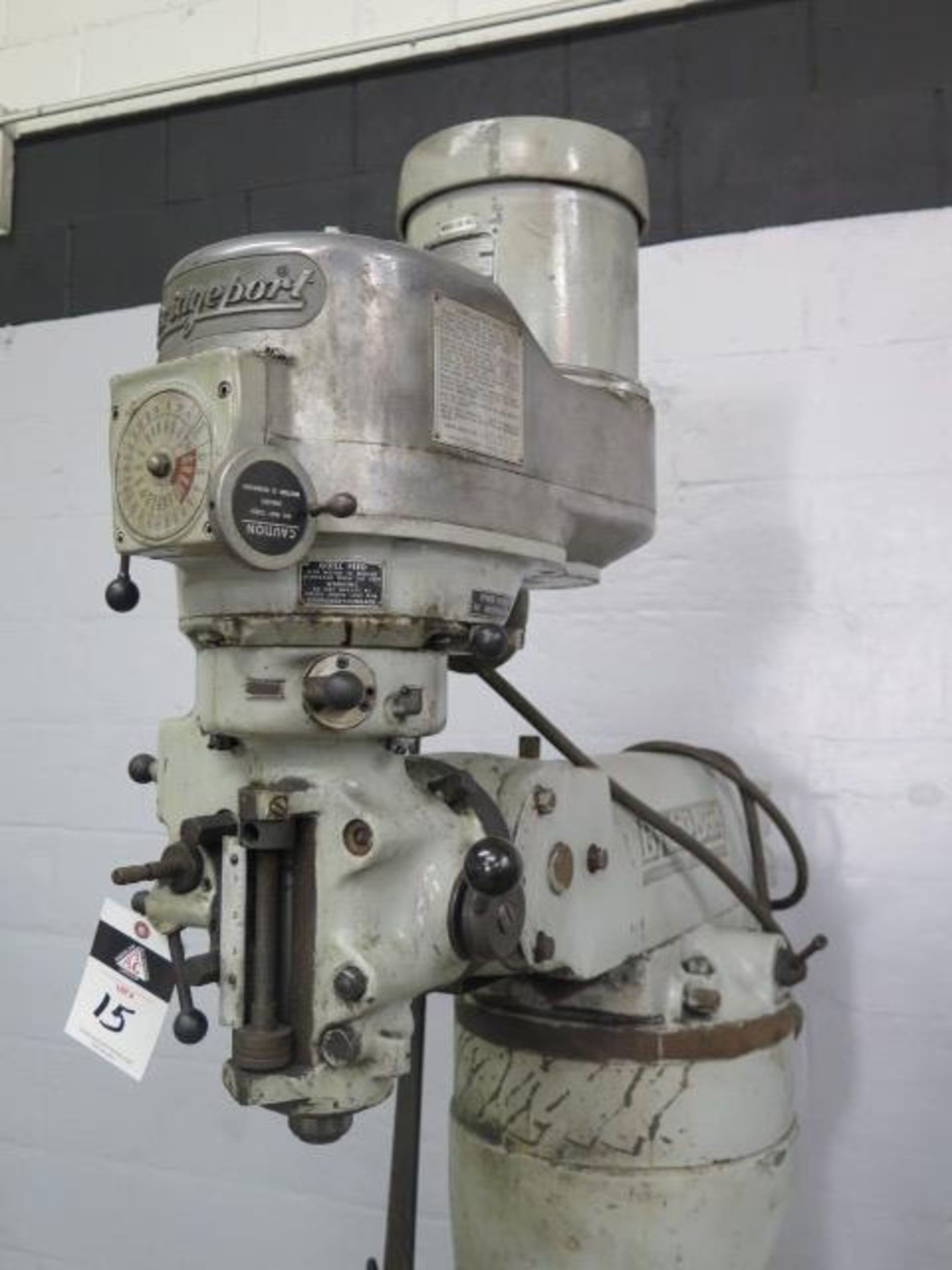Bridgeport Vertical Mill w/ 1.5Hp Motor, 4” Riser, 9” x 42” Table (SOLD AS-IS - NO WARRANTY) - Image 4 of 11