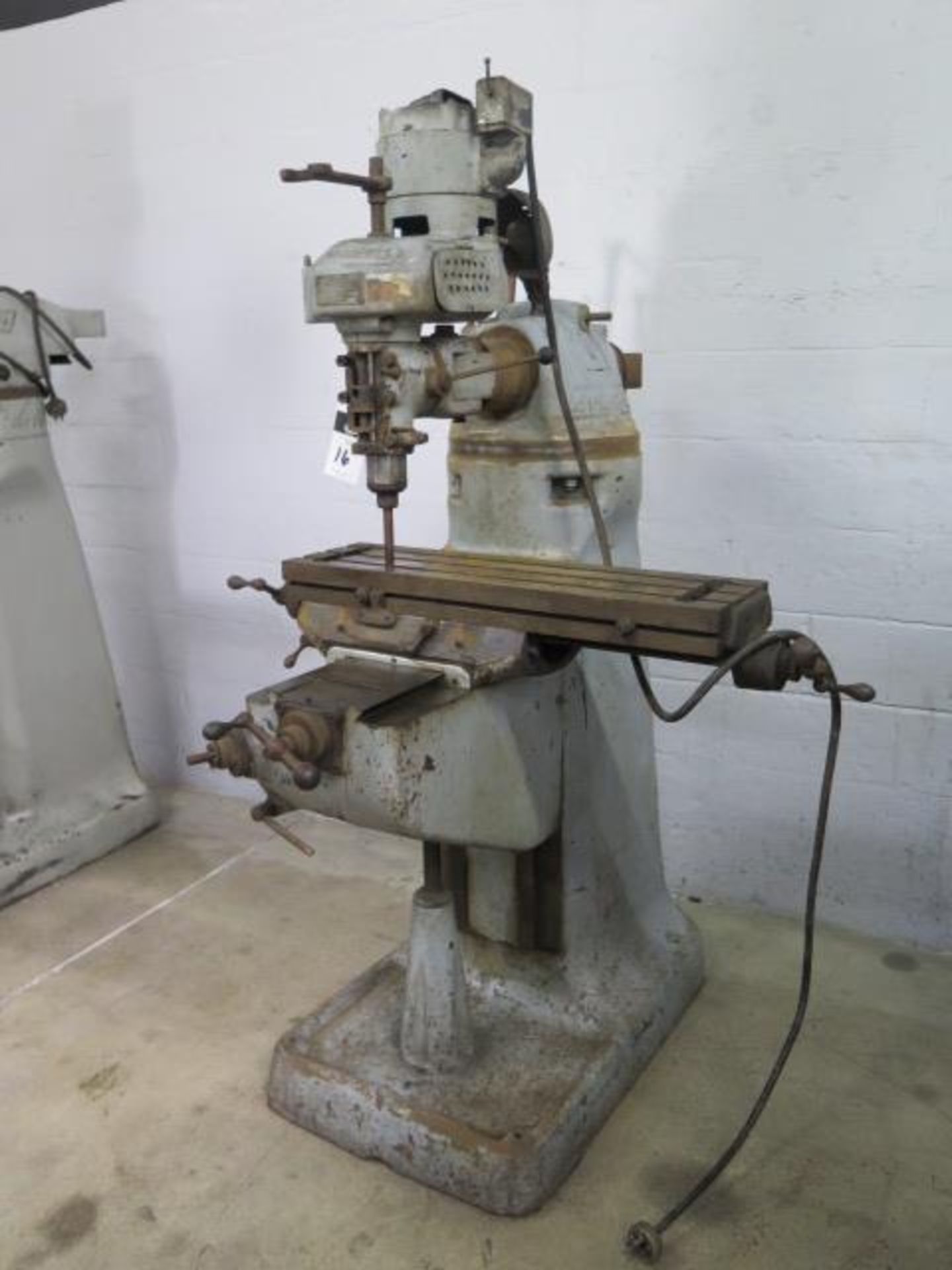 Bridgeport M-Head Cylindrical Ram Vertical Mill w/ 6-Speeds, 9” x 32” Table (SOLD AS-IS - NO
