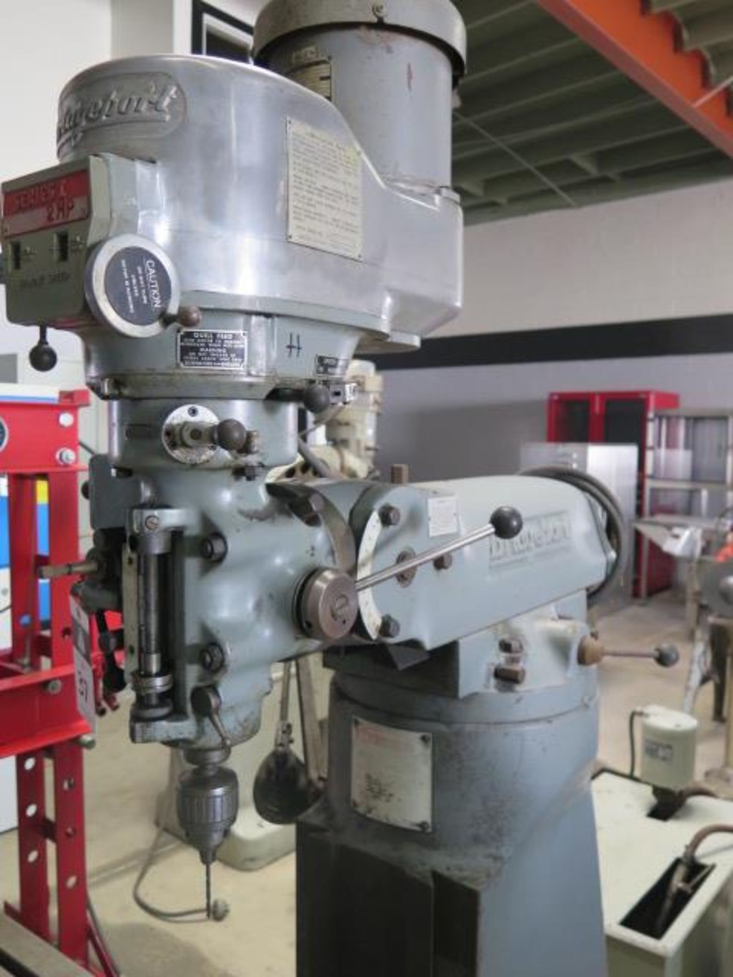 Bridgeport Serries 1 – 2Hp Vertical Mill w/ 60-4200 RPM, Chrome Ways, 9” x 42” Table, SOLD AS IS - Image 4 of 10