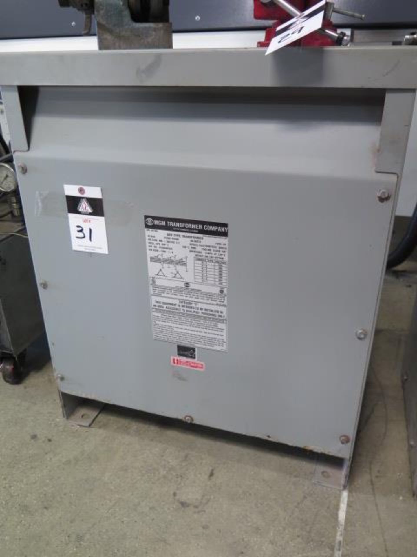 MGM 45kVA Transformer 480-240/120 (SOLD AS-IS - NO WARRANTY)