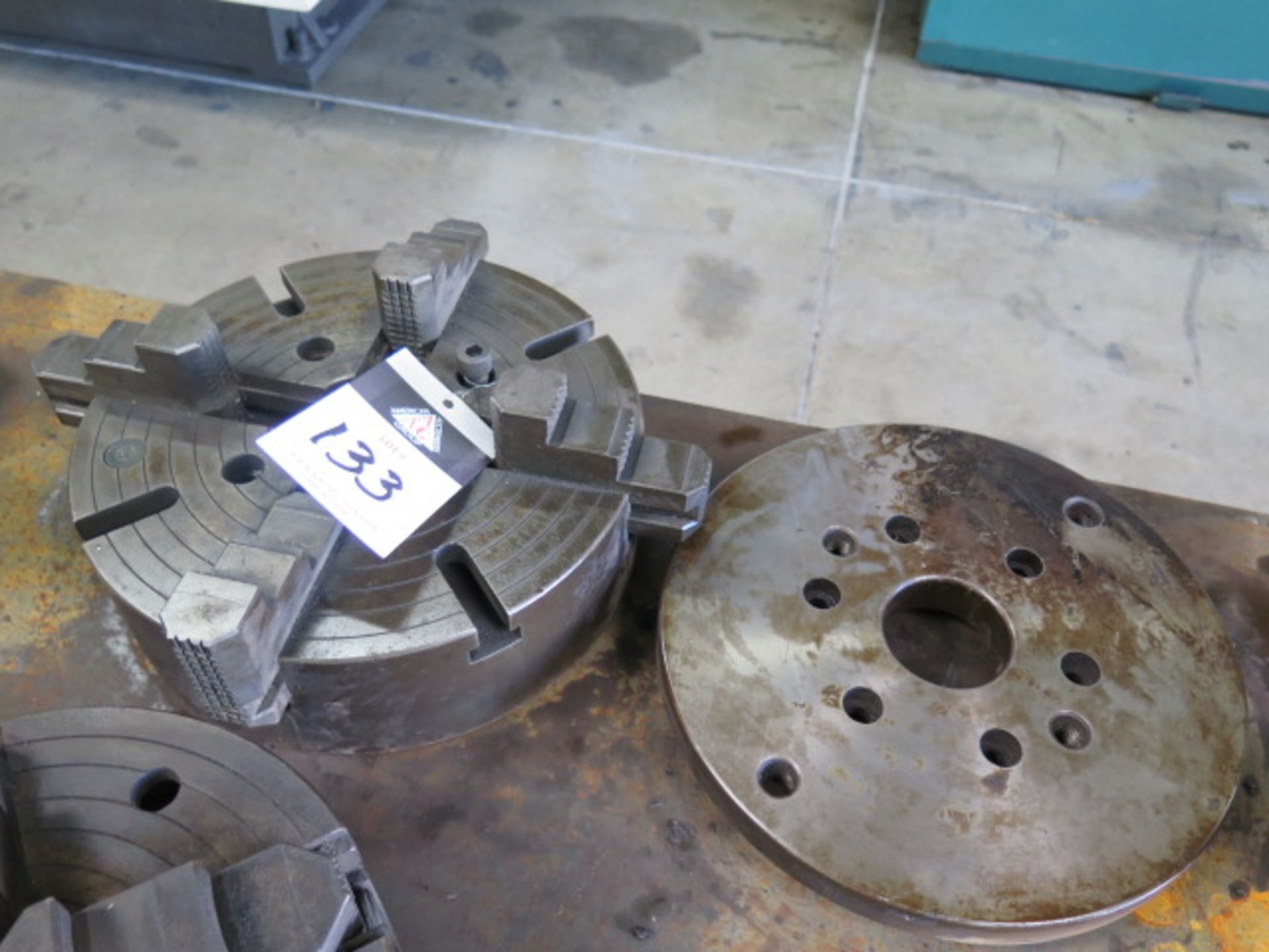 12" 4-Jaw Chuck and 12" Faceplate (SOLD AS-IS - NO WARRANTY)