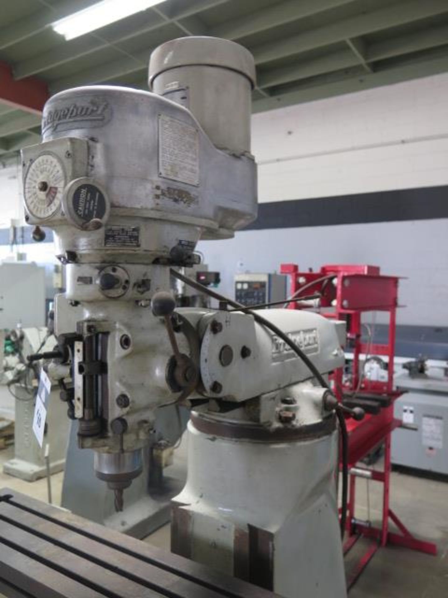 Bridgeport Vertical Mill w/ 1.5Hp Motor, 60-4200 Dial RPM, Chrome Ways, 9” x 42” Table, SOLD AS IS - Image 4 of 10