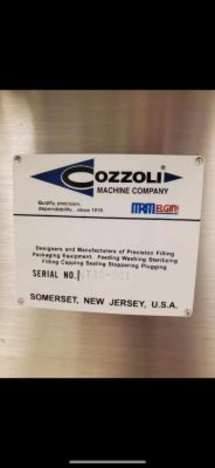 2015 COZOLLI RFC-140 Liquid Filling Line, Rated 12-120ML, Labeling Station to Monobloc, SOLD AS IS - Image 6 of 38