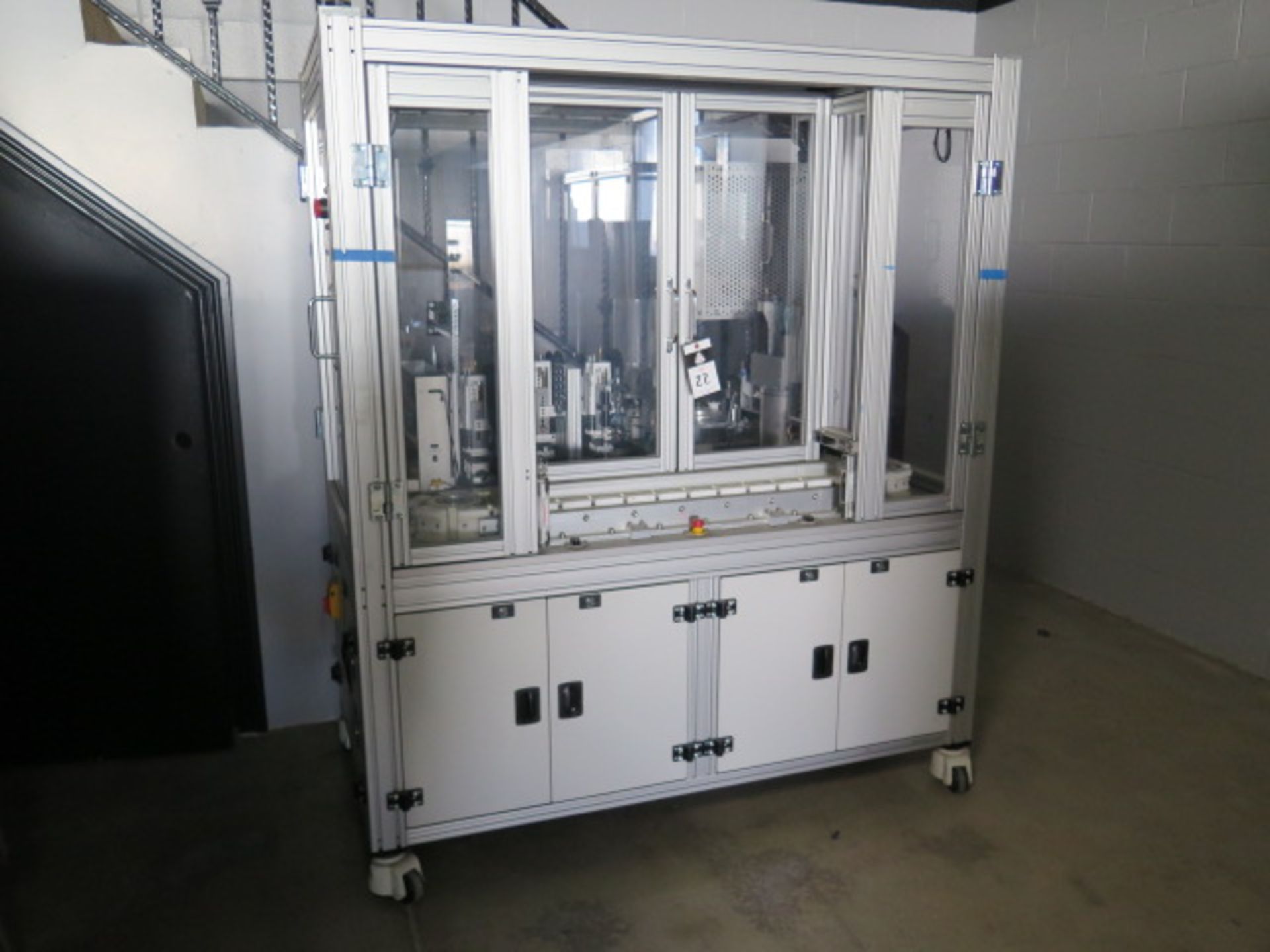 Automated Vitamin D Machine Line w/ PLC Controls, Tube and Cap Feeders, Enclosure SOLD AS-IS