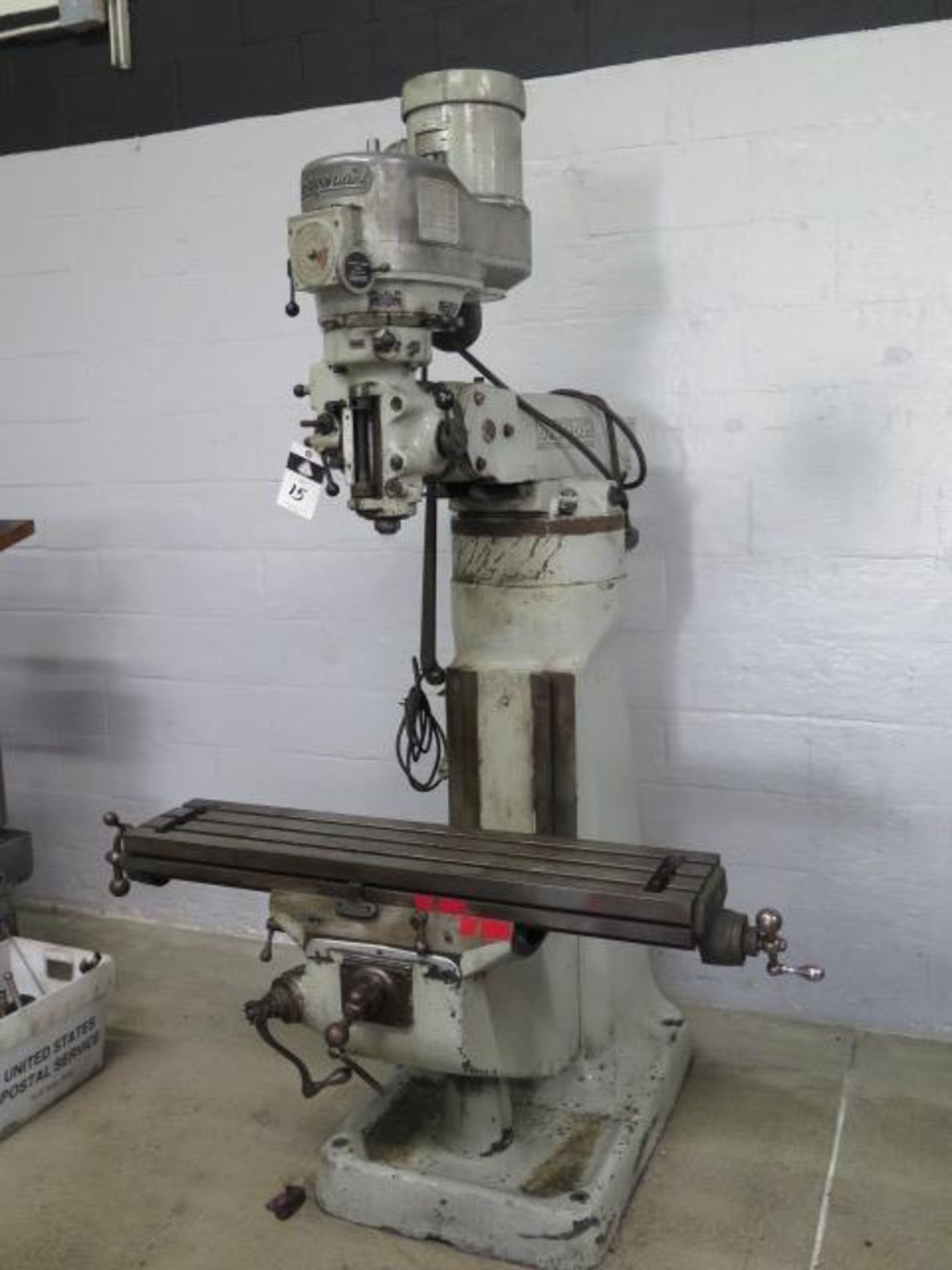 Bridgeport Vertical Mill w/ 1.5Hp Motor, 4” Riser, 9” x 42” Table (SOLD AS-IS - NO WARRANTY)