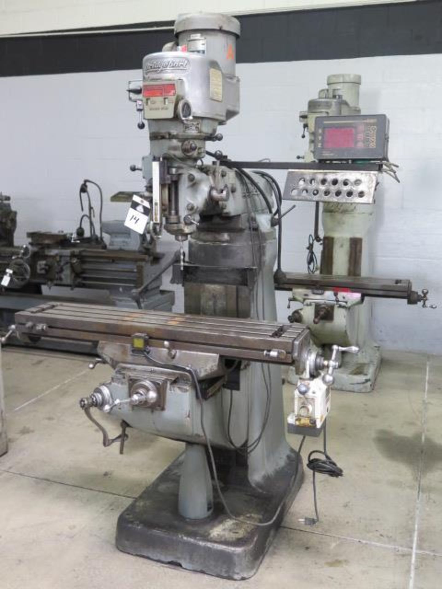 Bridgeport Series 1 – 2Hp Vertical Mill w/ Sargon 3-Axis DRO, 60-4200 Dial RPM, SOLD AS IS