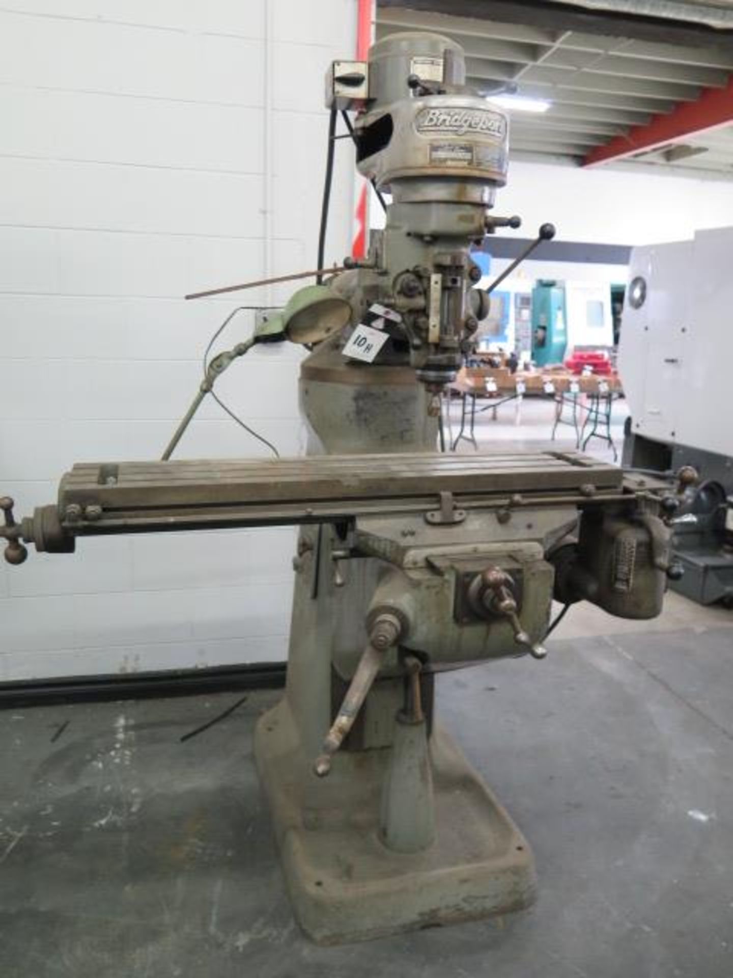 Bridgeport Mill s/n 81175 w/ 1Hp Motor, 80-2720 RPM, 8-Speeds, Power Feed,9" x 42" Table, SOLD AS IS